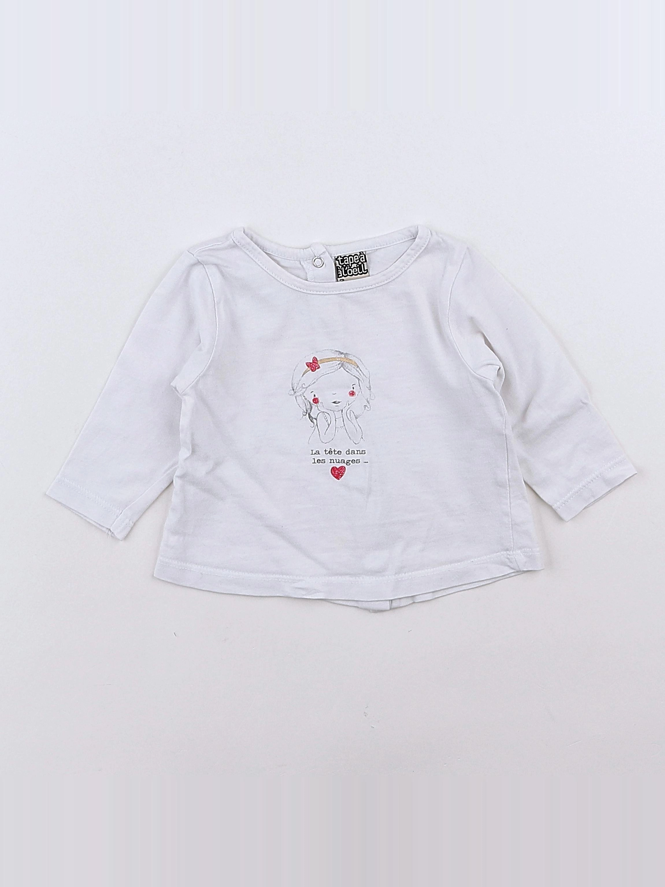 Tape à l'oeil - tee-shirt blanc - 3 mois