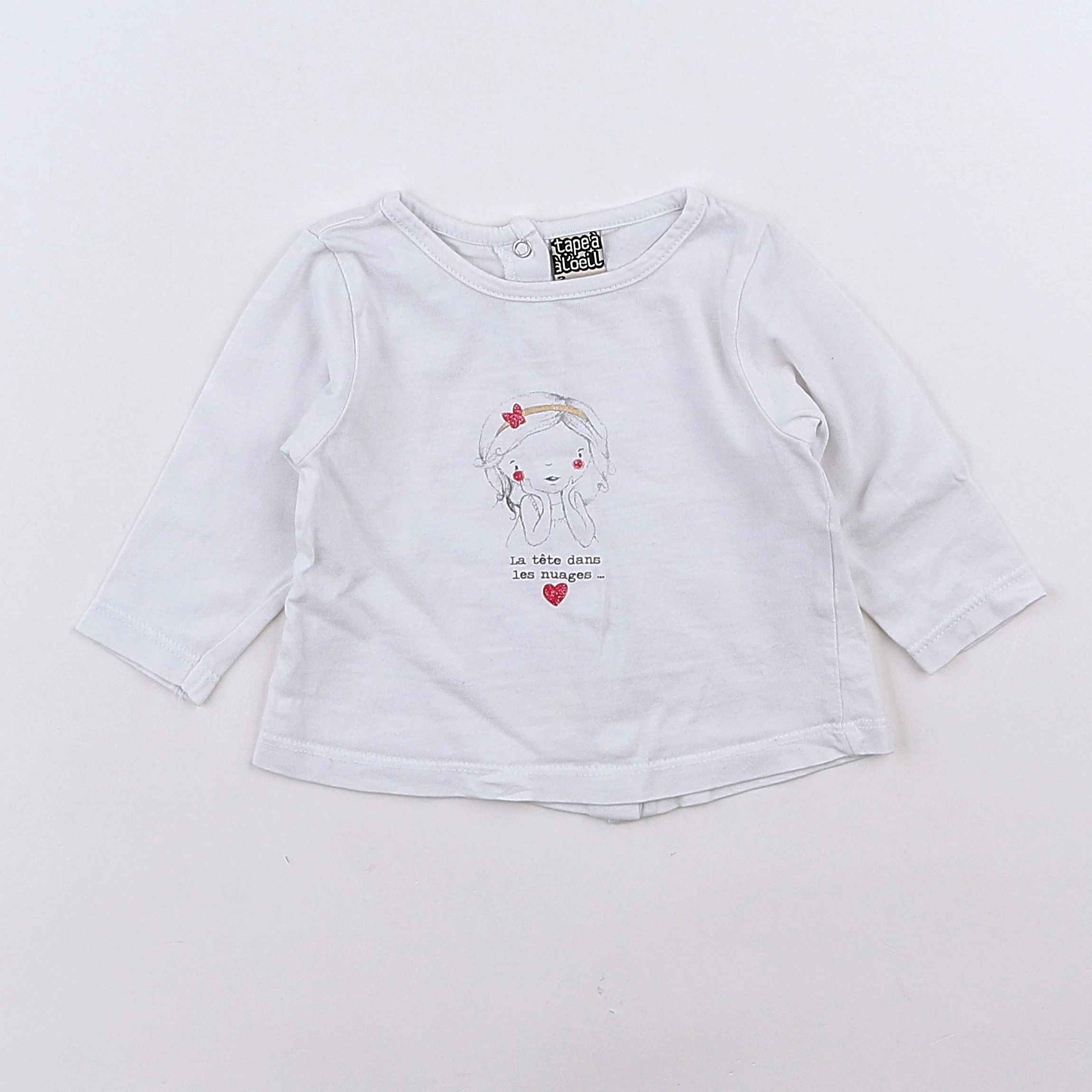 Tape à l'oeil - tee-shirt blanc - 3 mois