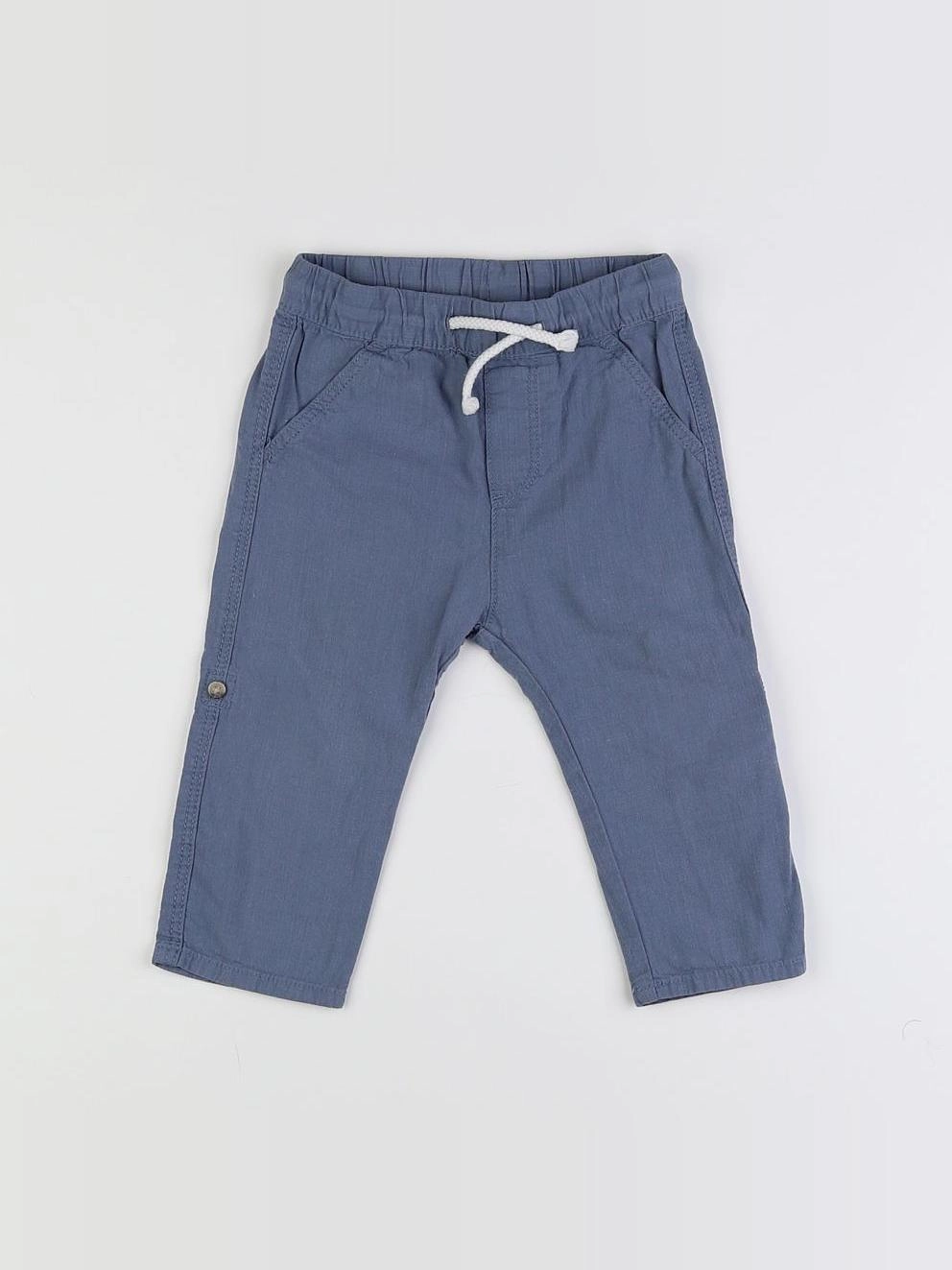 H&M - sarouel bleu - 9/12 mois