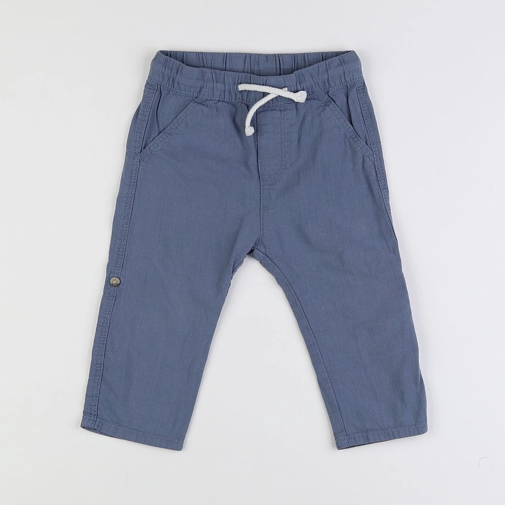H&M - sarouel bleu - 9/12 mois