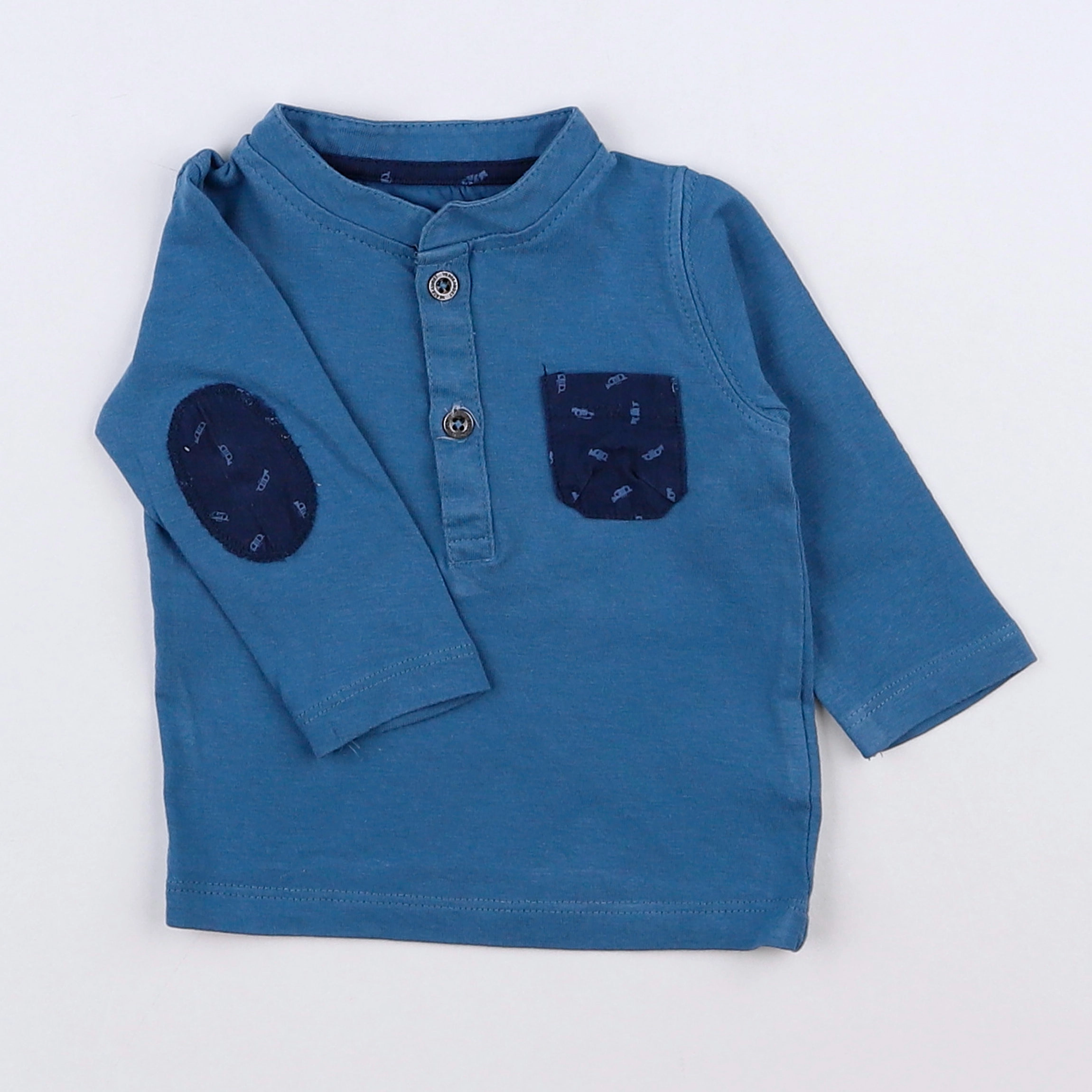 Vertbaudet - tee-shirt bleu - 3 mois