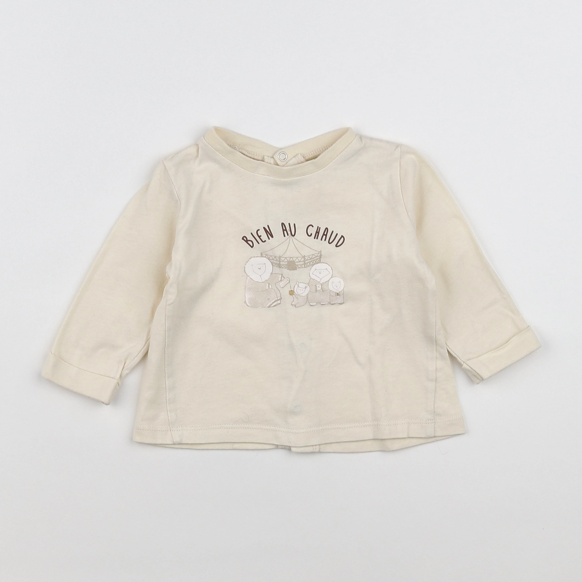Vertbaudet - tee-shirt blanc - 6 mois