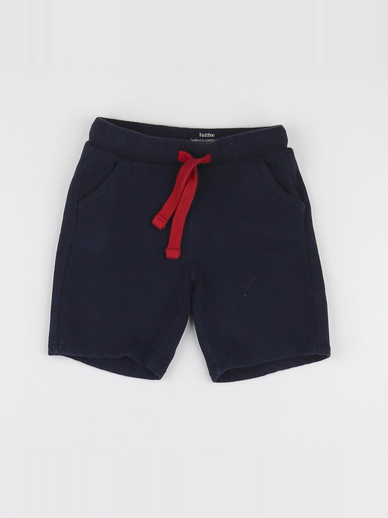 Boutchou - short bleu, rouge - 9 mois