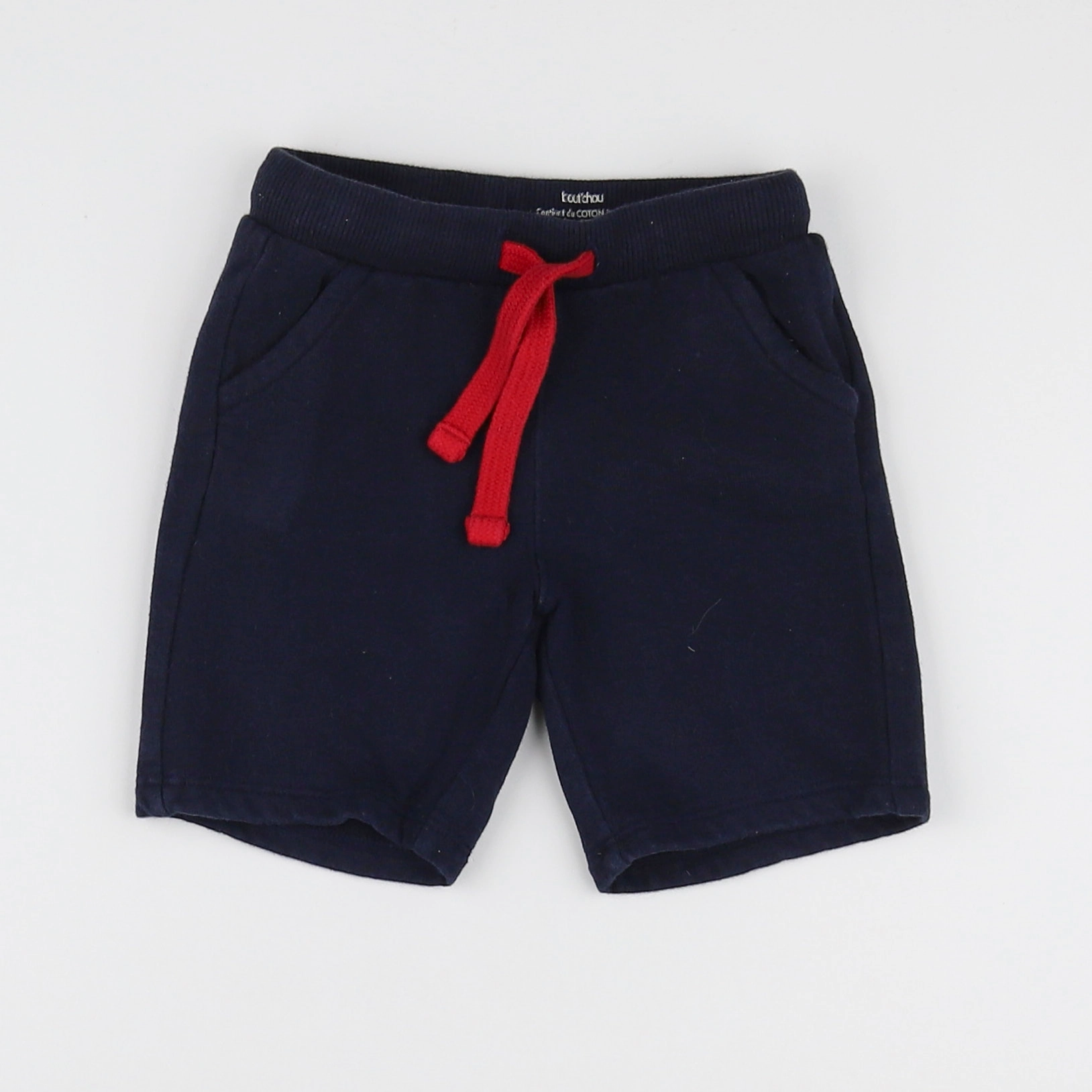 Boutchou - short bleu, rouge - 9 mois