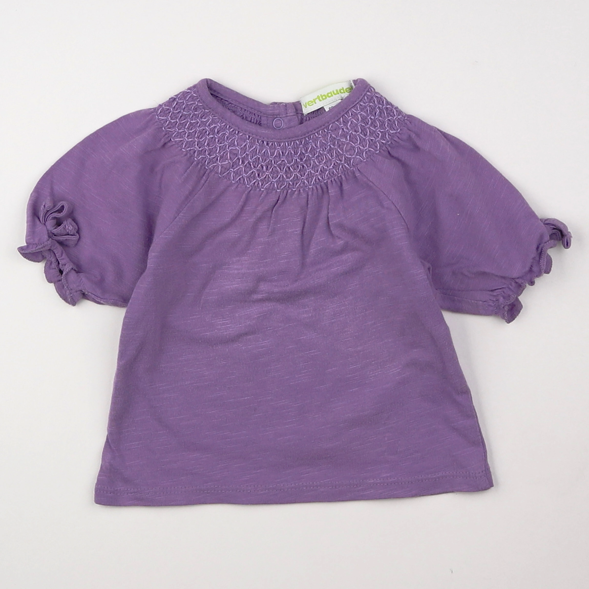 Vertbaudet - tee-shirt violet - 3 mois