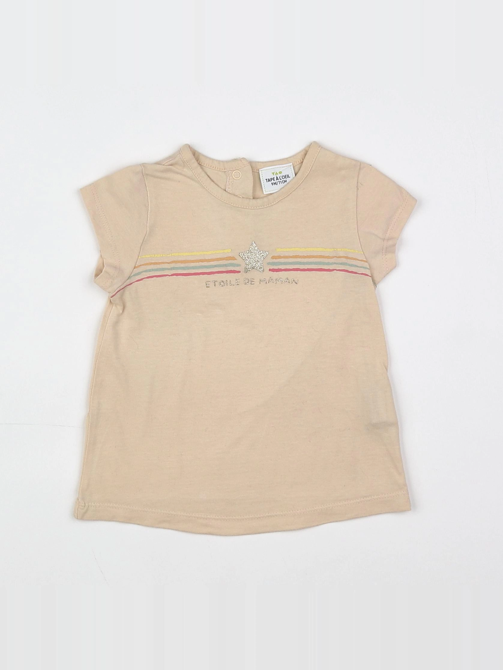 Tape à l'oeil - tee-shirt beige - 9 mois
