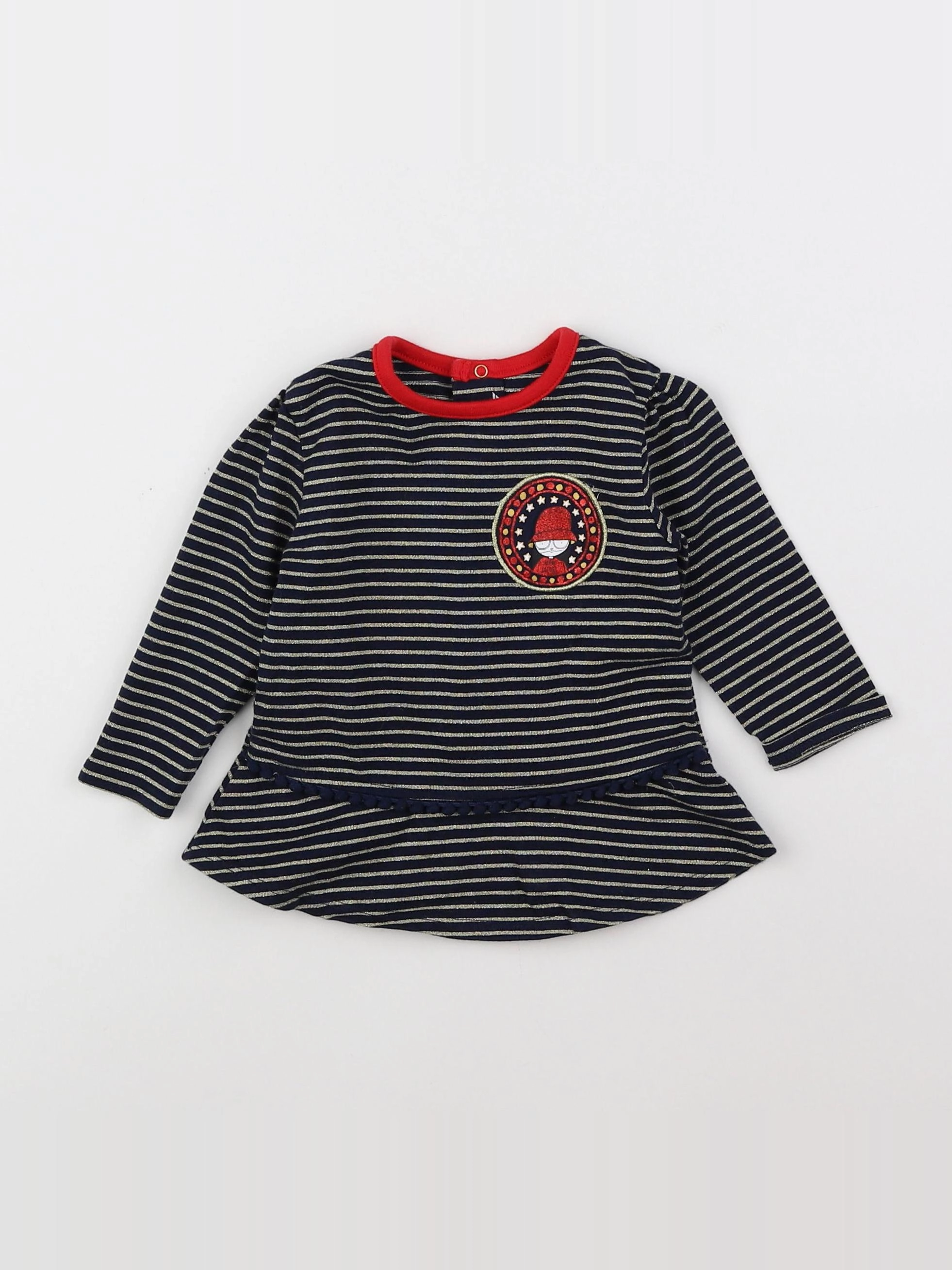 Little marc jacobs - tee-shirt bleu, or - 9 mois