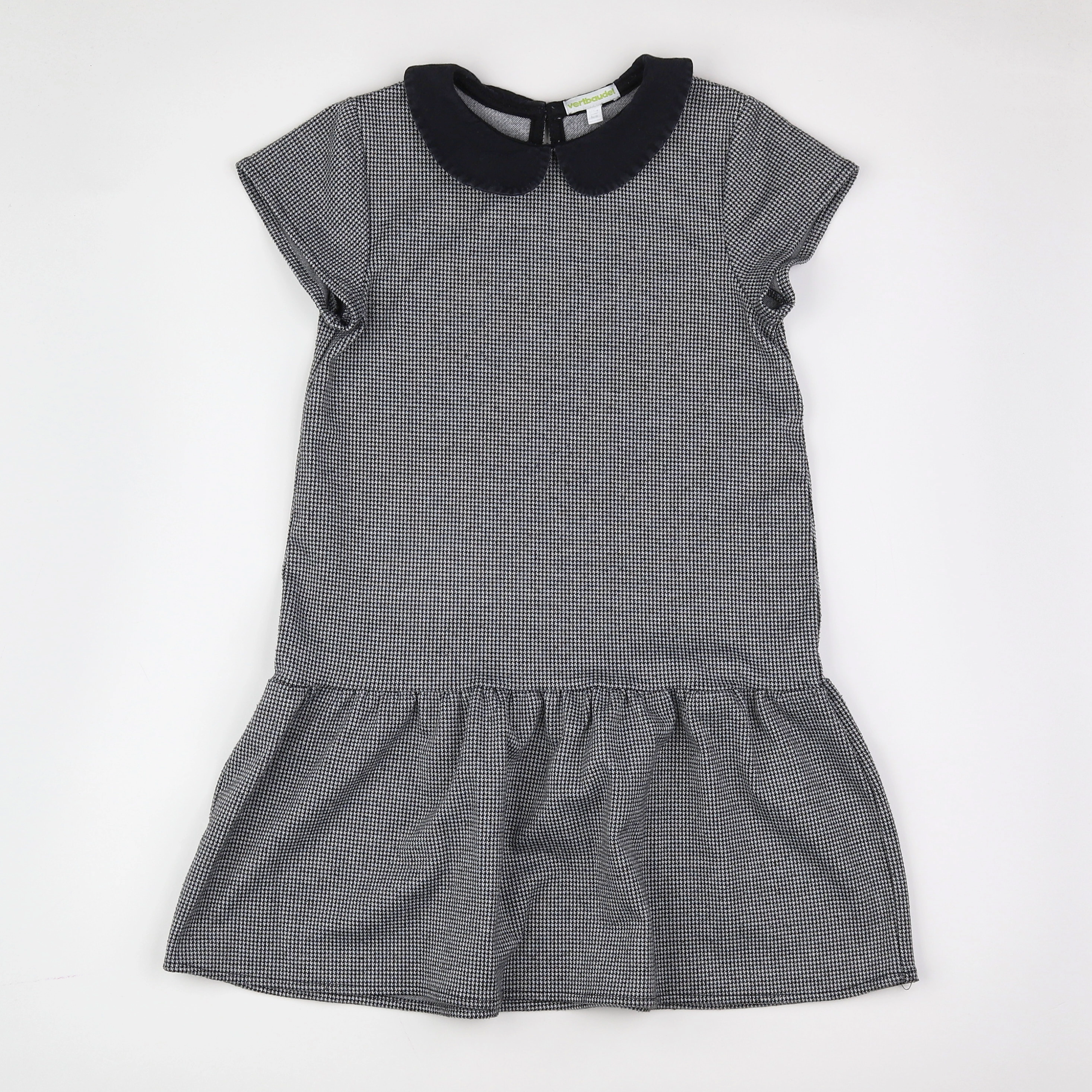 Vertbaudet - robe gris, noir - 8 ans