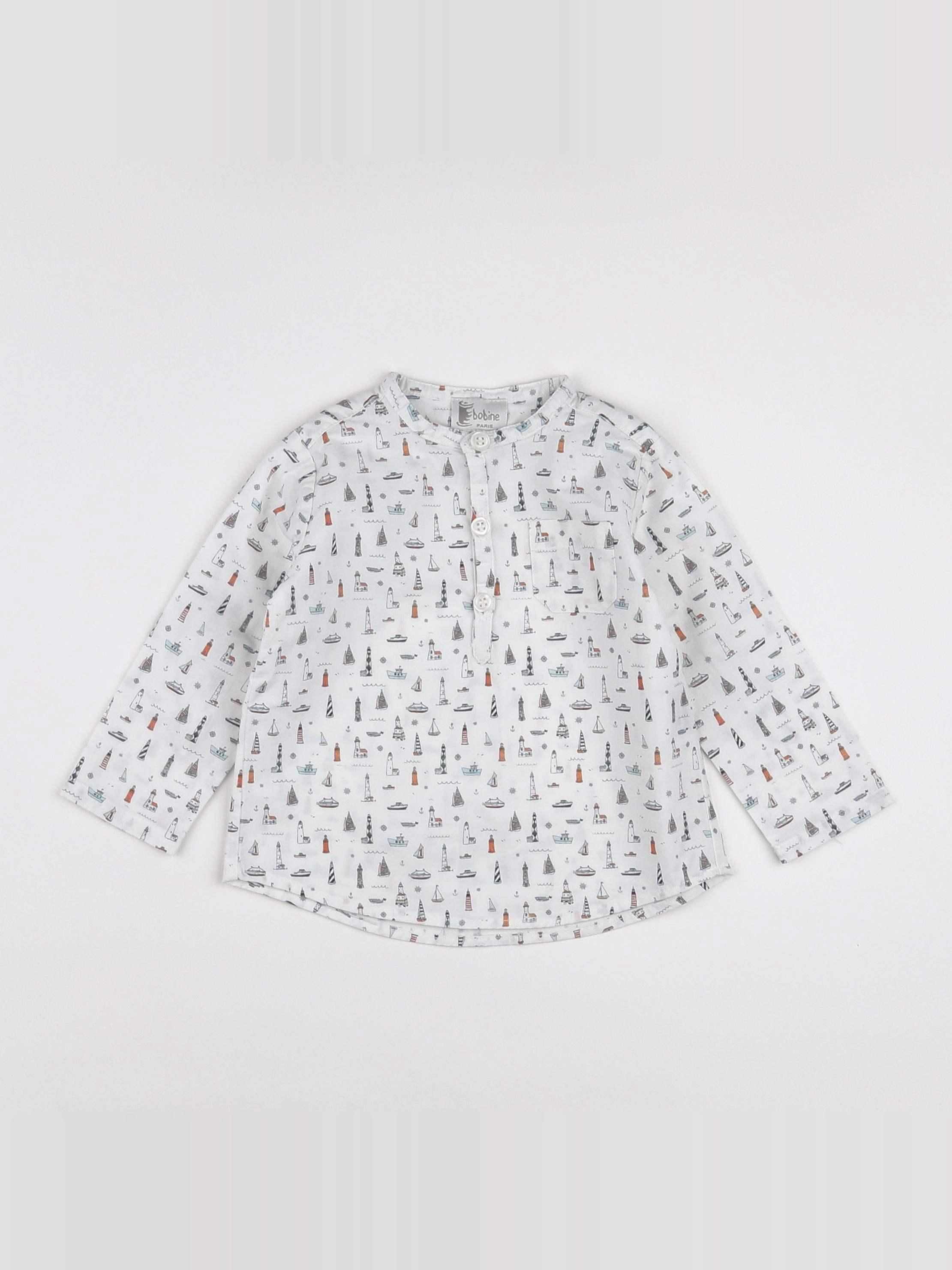 Bobine - chemise blanc - 12 mois