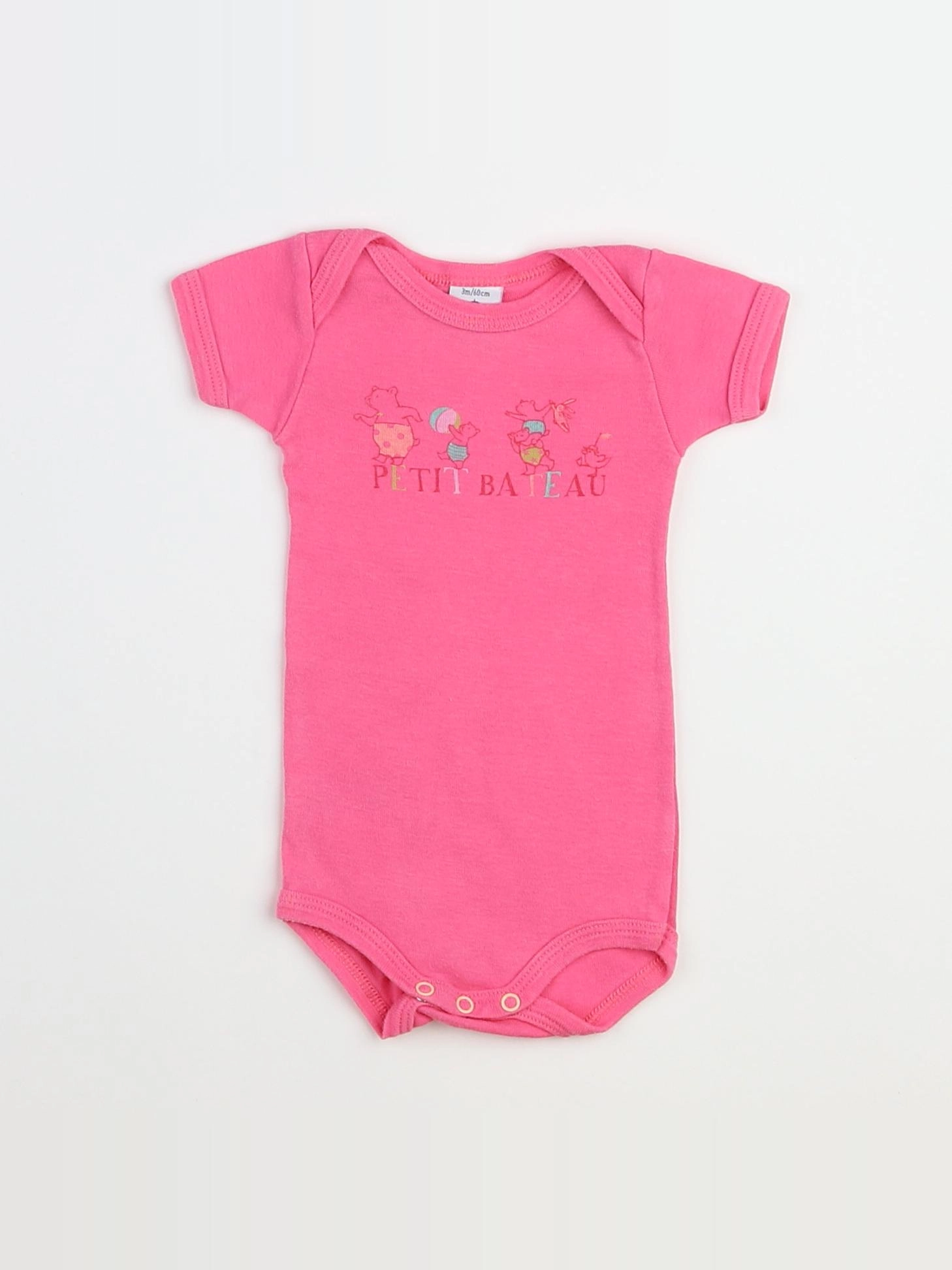 Petit Bateau - body rose - 3 mois