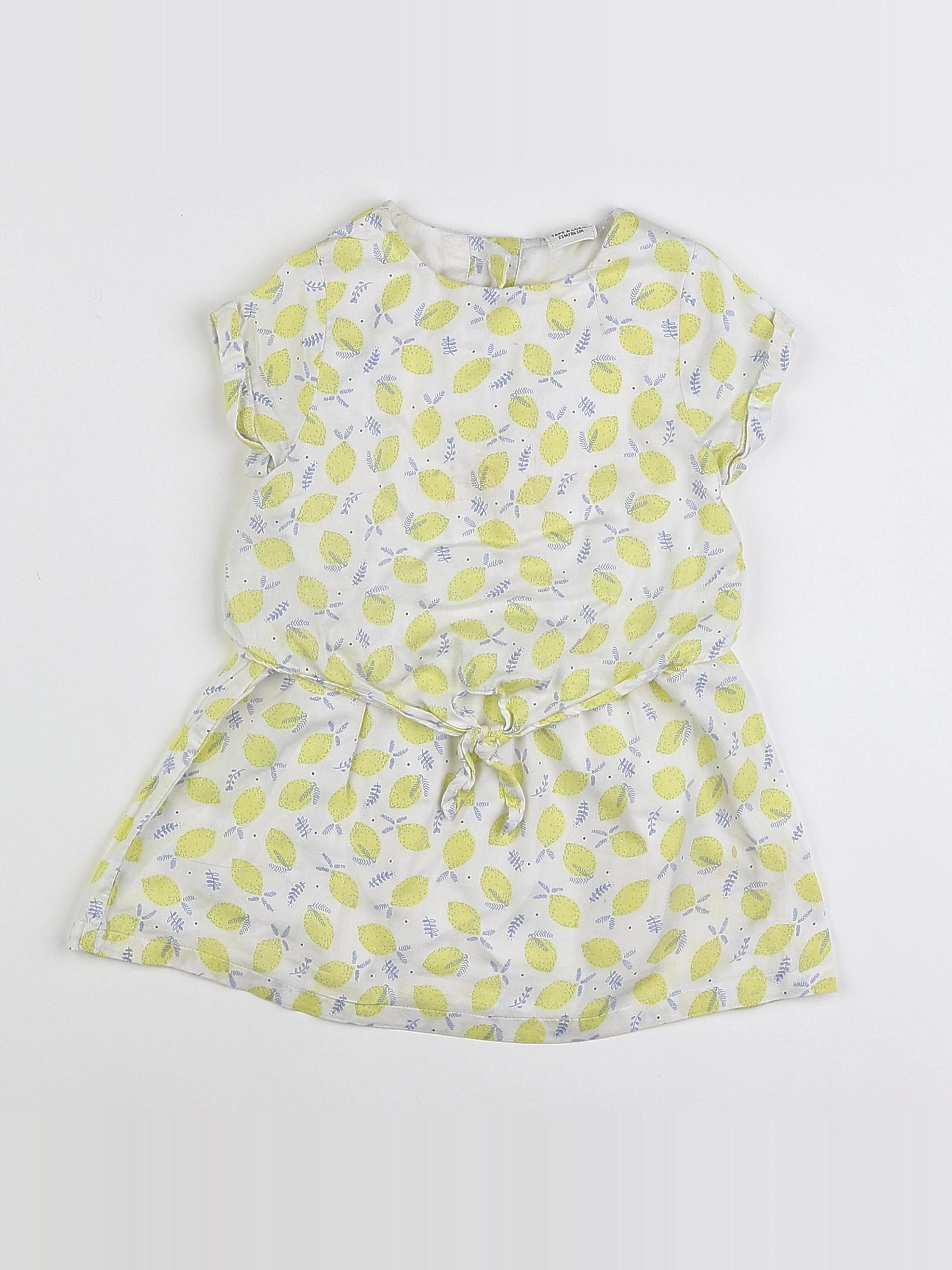 Tape à l'oeil - robe blanc, jaune - 2 ans