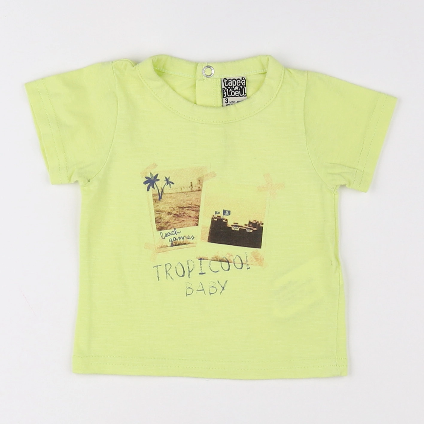 Tape à l'oeil - tee-shirt jaune - 3 mois