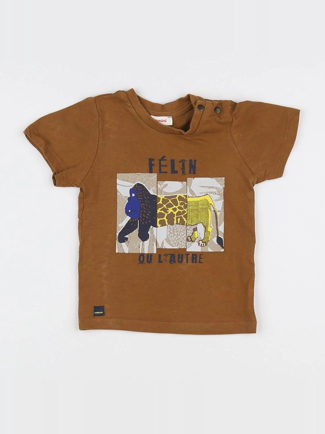 Catimini - tee-shirt marron - 12 mois