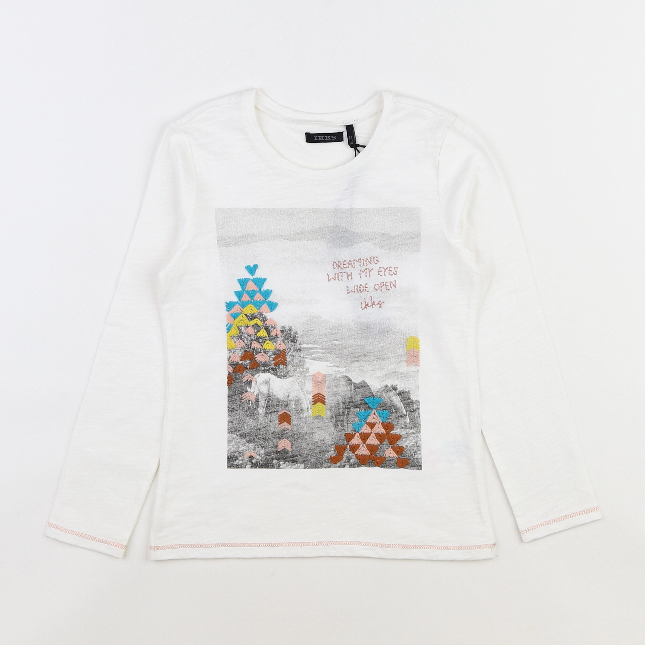 IKKS - tee-shirt blanc (neuf) - 6 ans