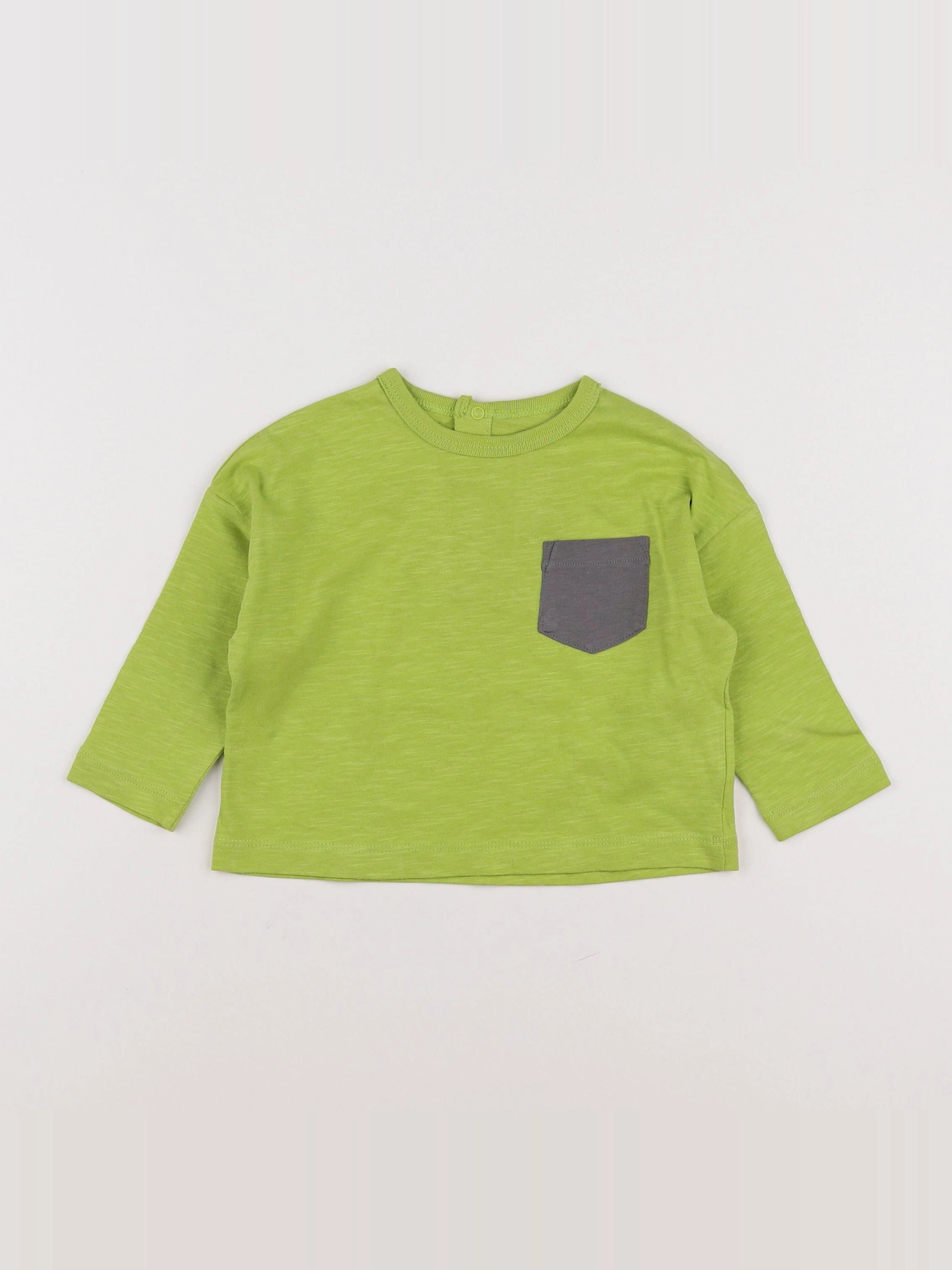 Boutchou - tee-shirt vert (état neuf) - 12 mois