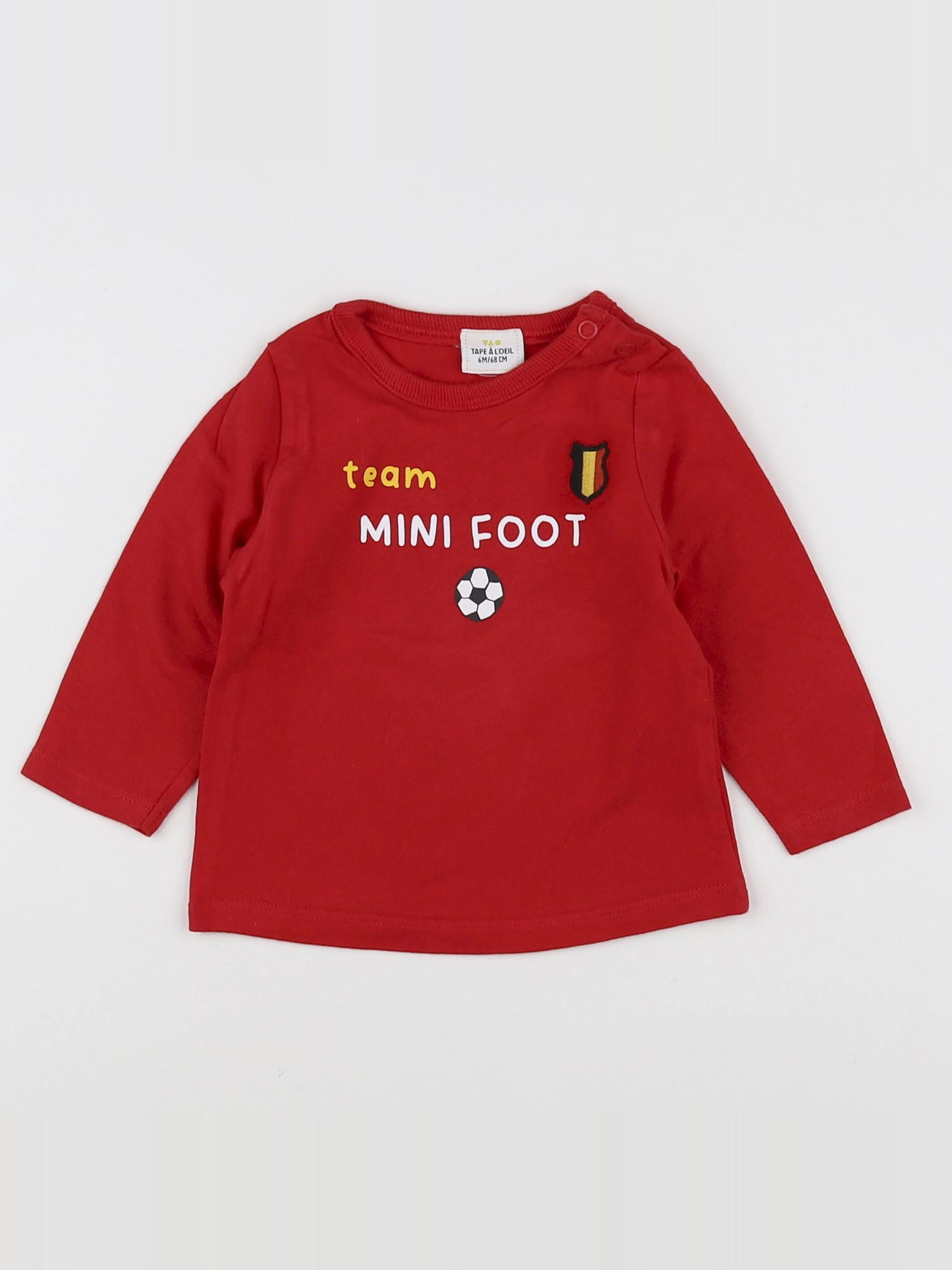 Tape à l'oeil - tee-shirt rouge - 6 mois