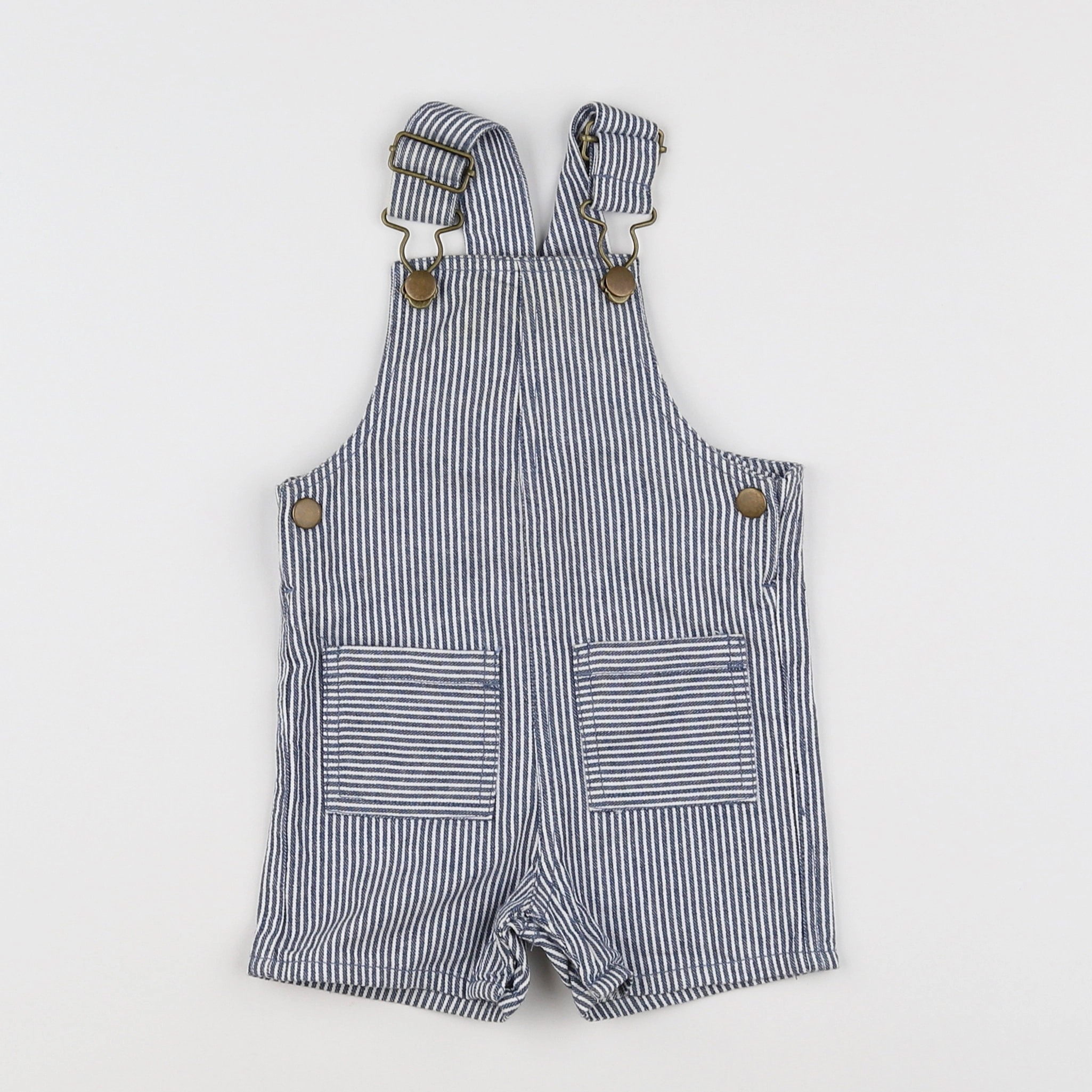 Boutchou - salopette blanc, bleu - 6 mois