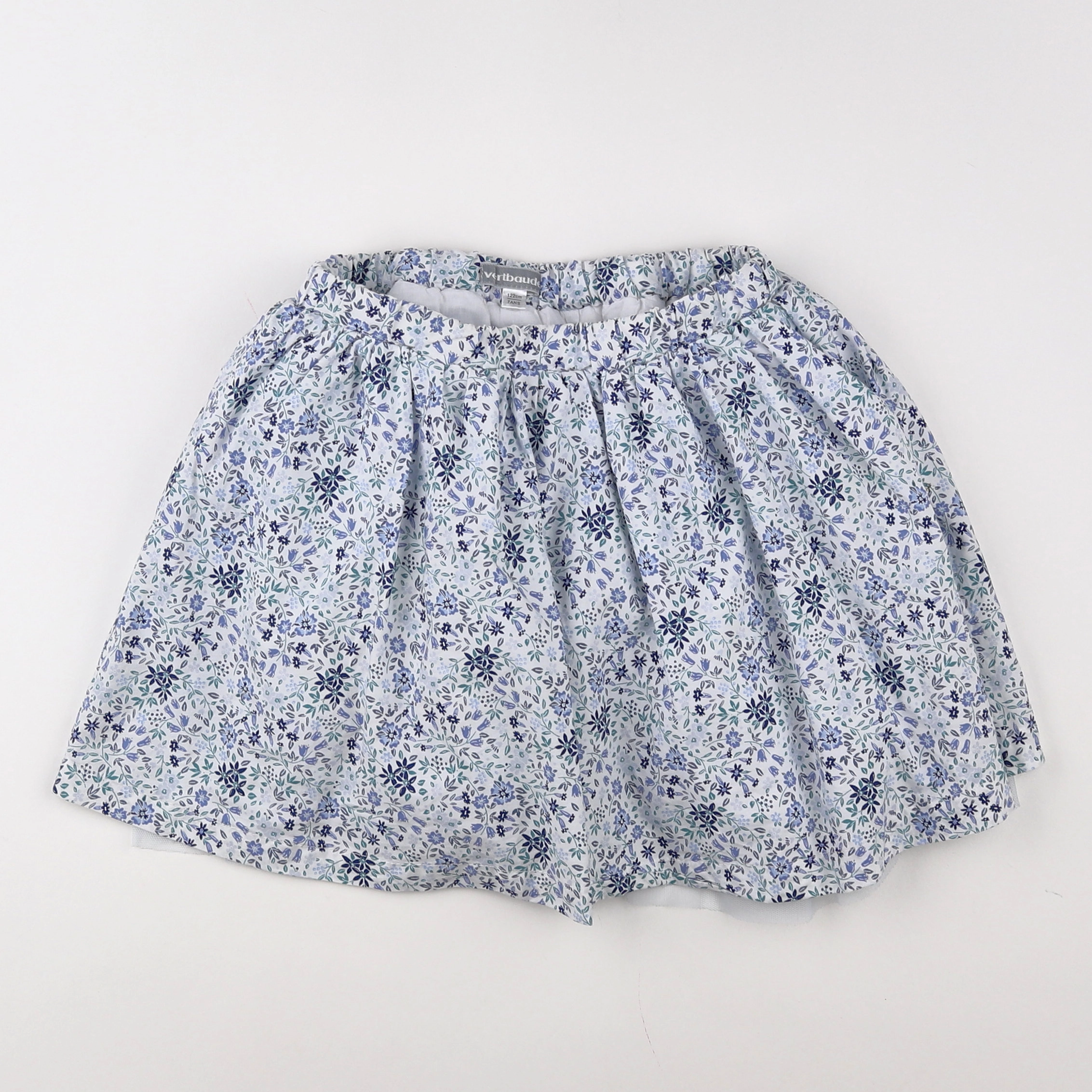 Vertbaudet - jupe blanc, bleu - 7 ans