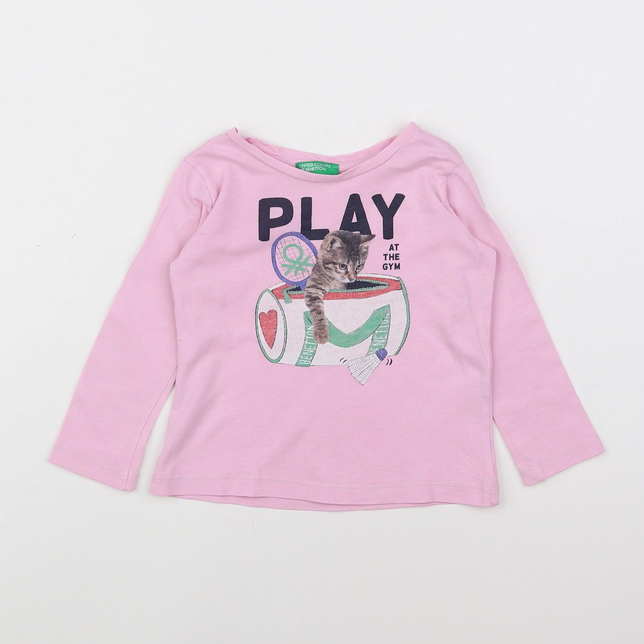 Benetton - tee-shirt rose - 2 ans