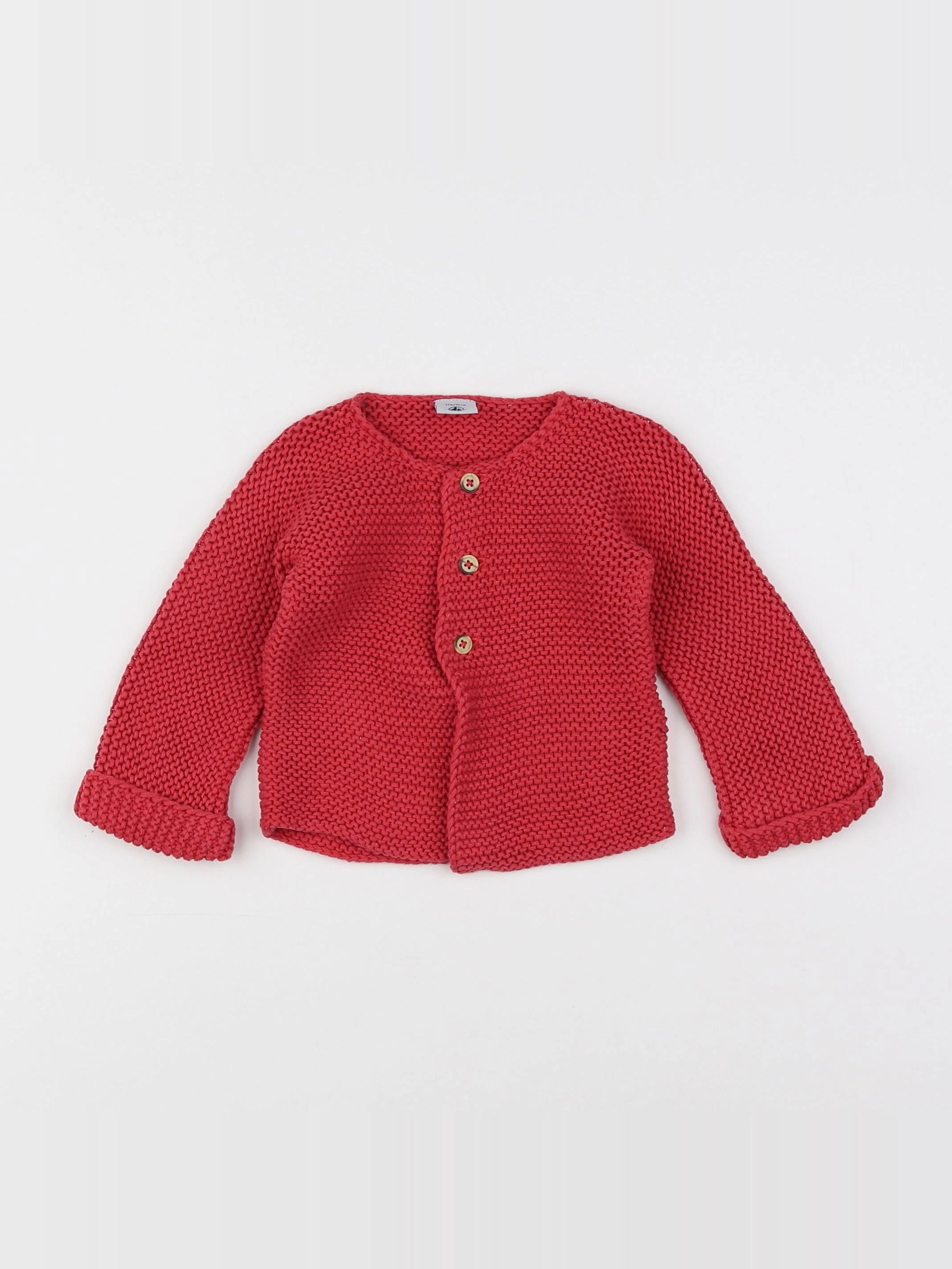 Petit Bateau - gilet rose - 12 mois