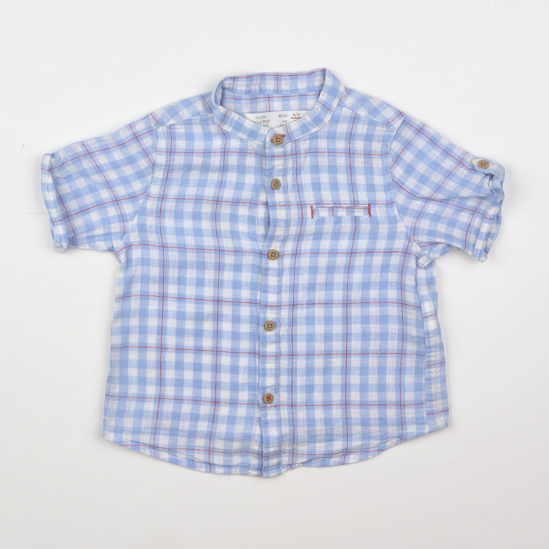 Zara - chemise bleu - 6/9 mois