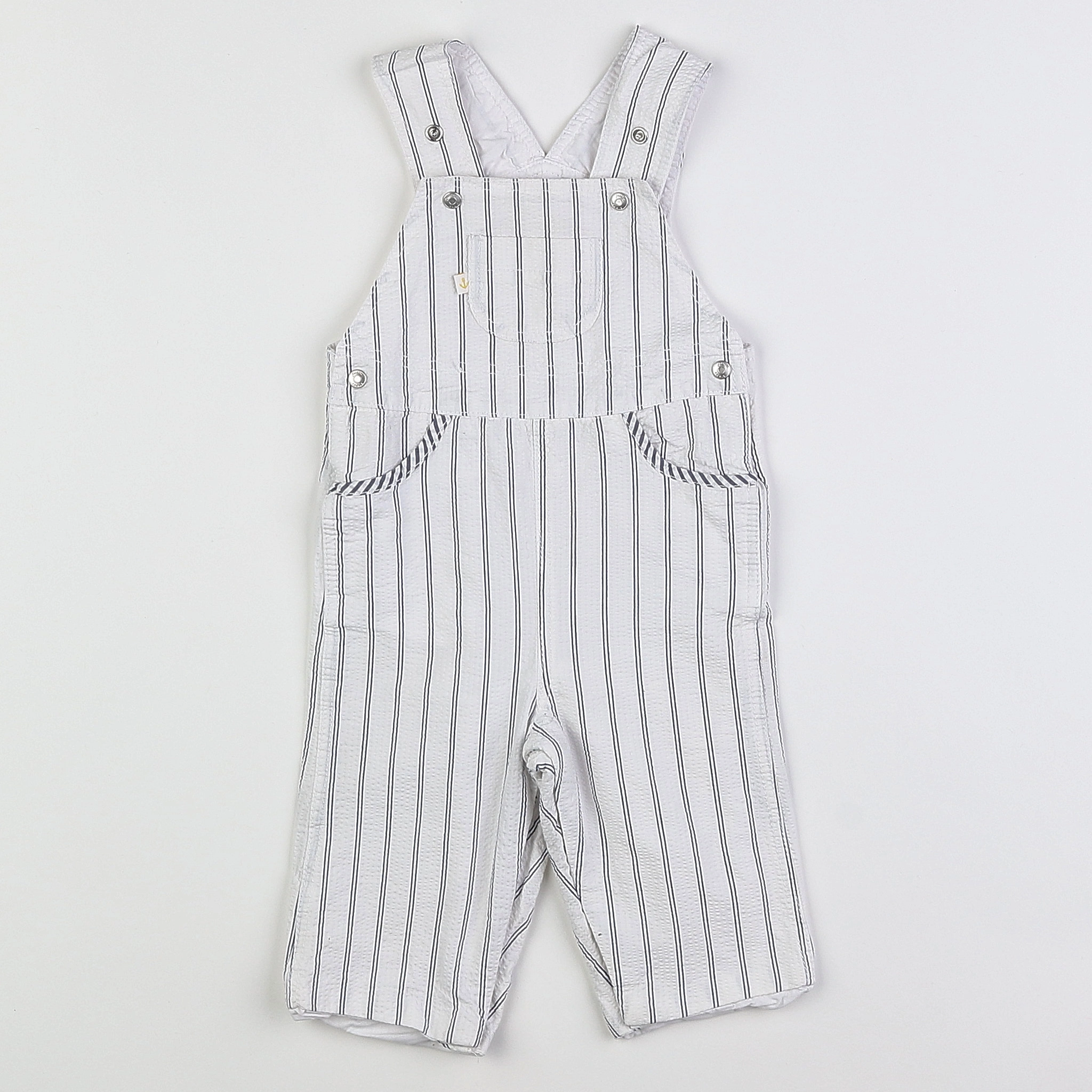 Jacadi - salopette blanc, bleu - 6 mois