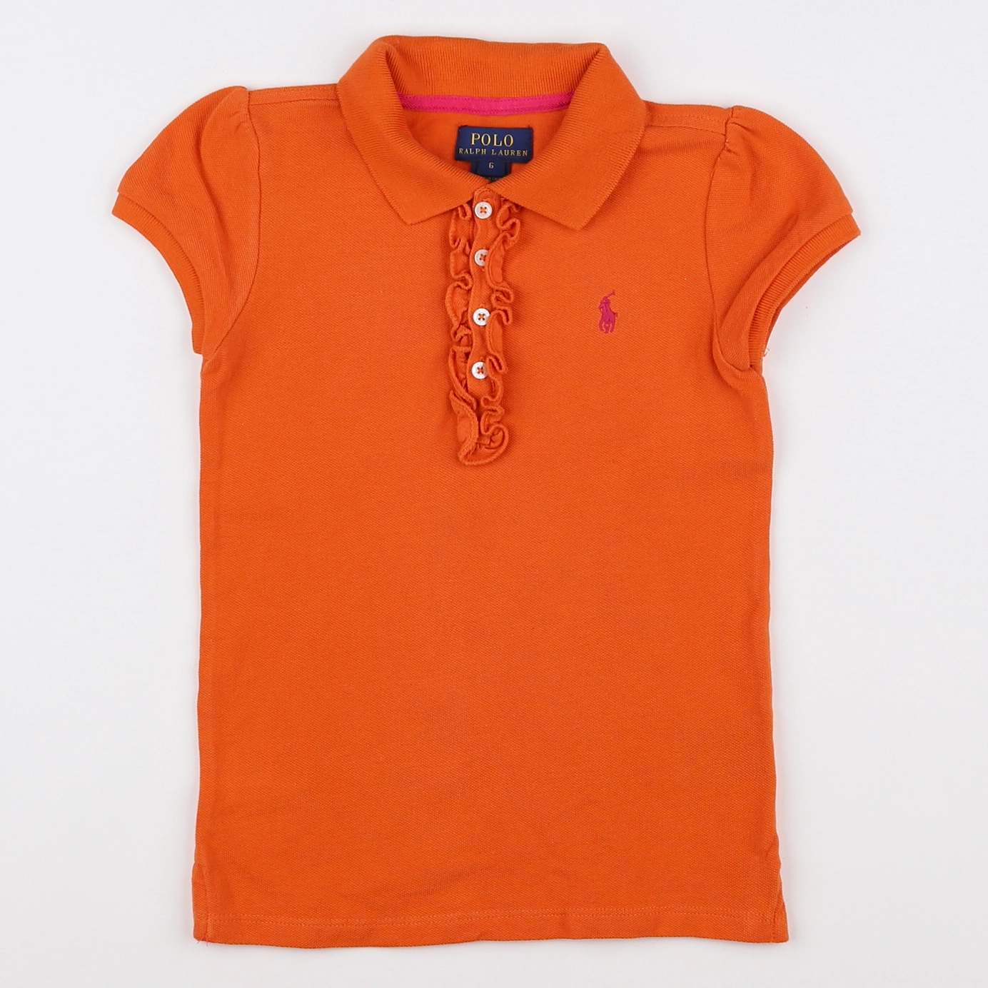 Ralph Lauren - polo orange - 6 ans