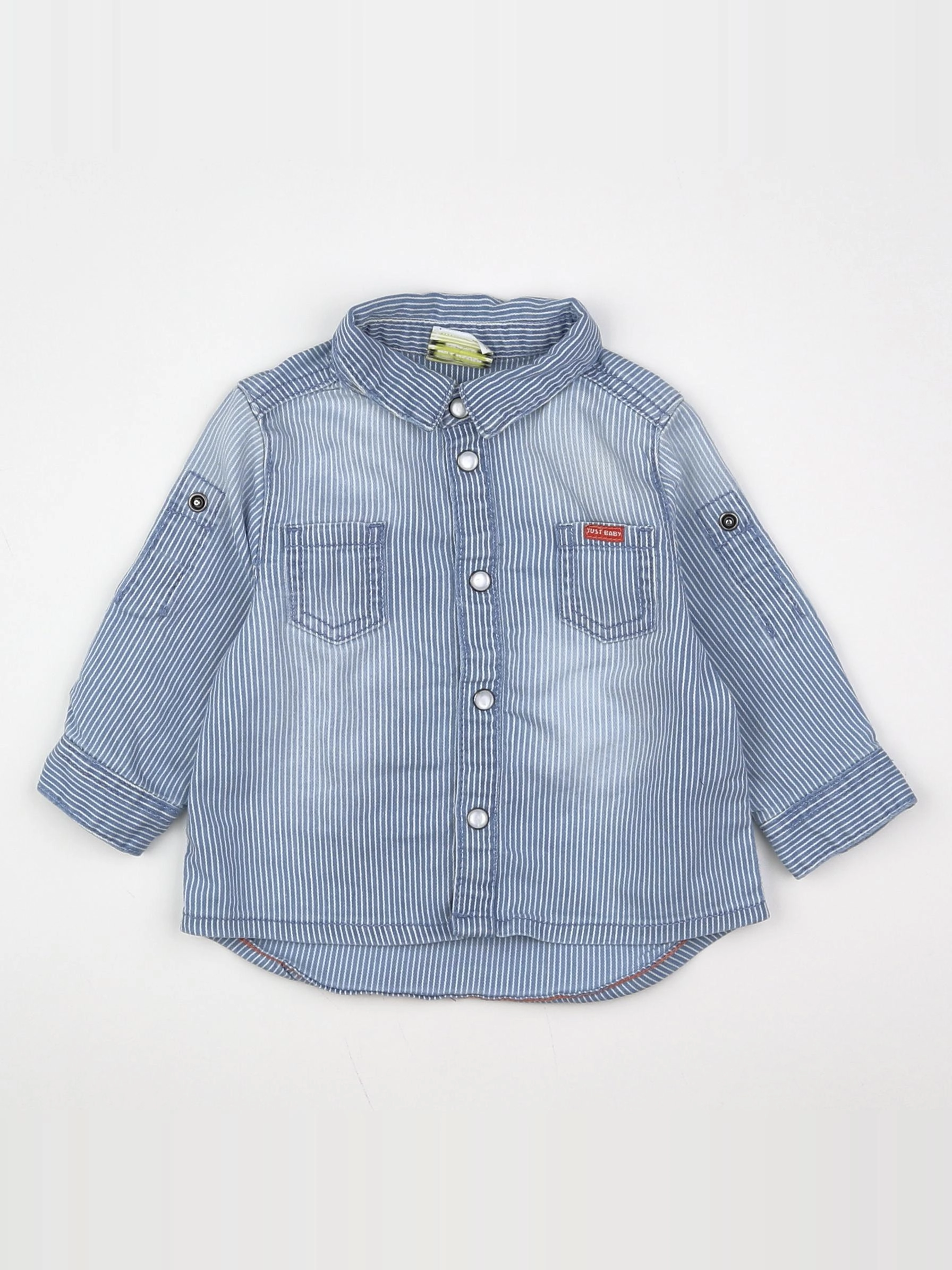 Tape à l'oeil - chemise bleu, blanc - 6 mois