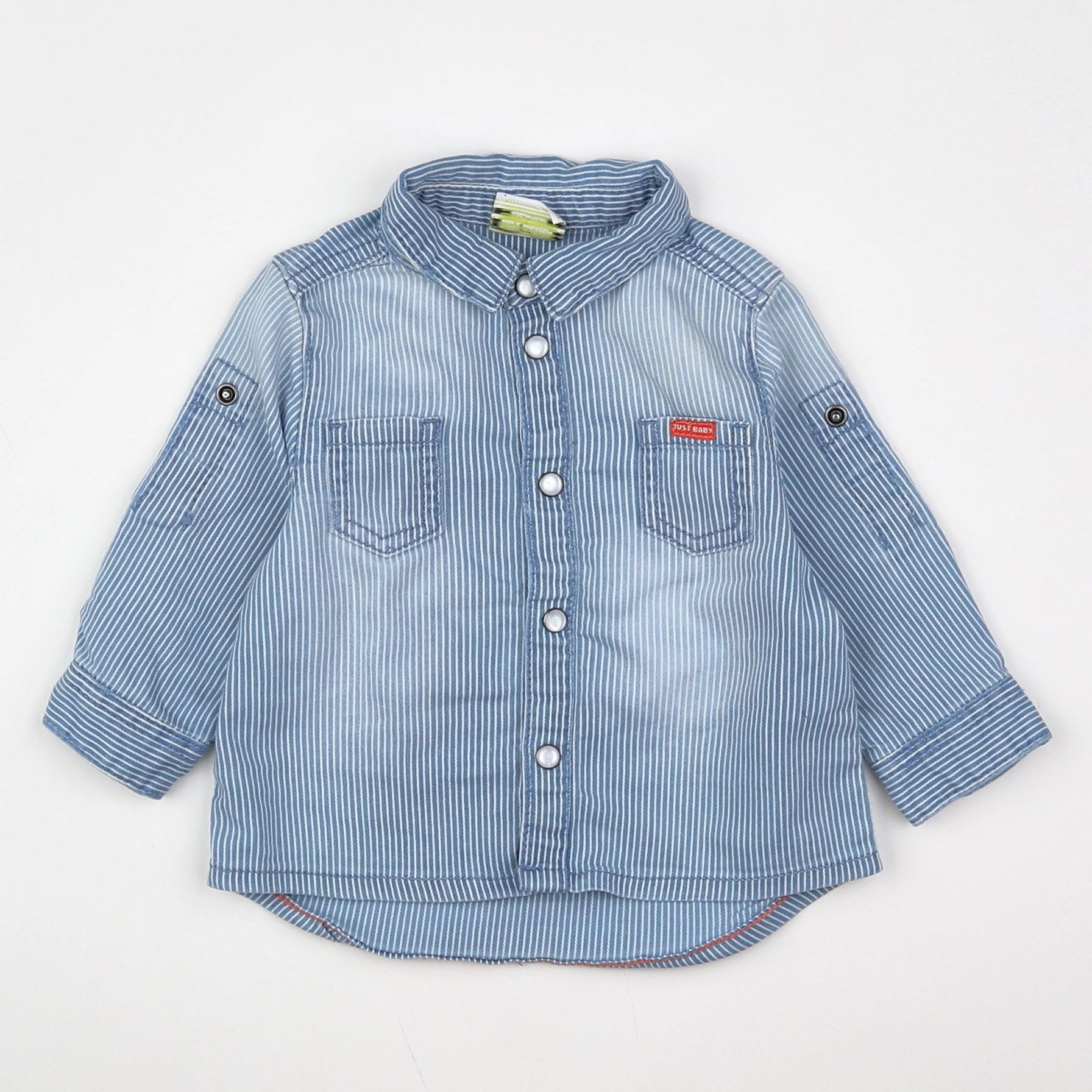 Tape à l'oeil - chemise bleu, blanc - 6 mois