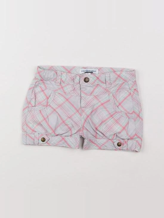 Vertbaudet - short rose, gris - 9 mois