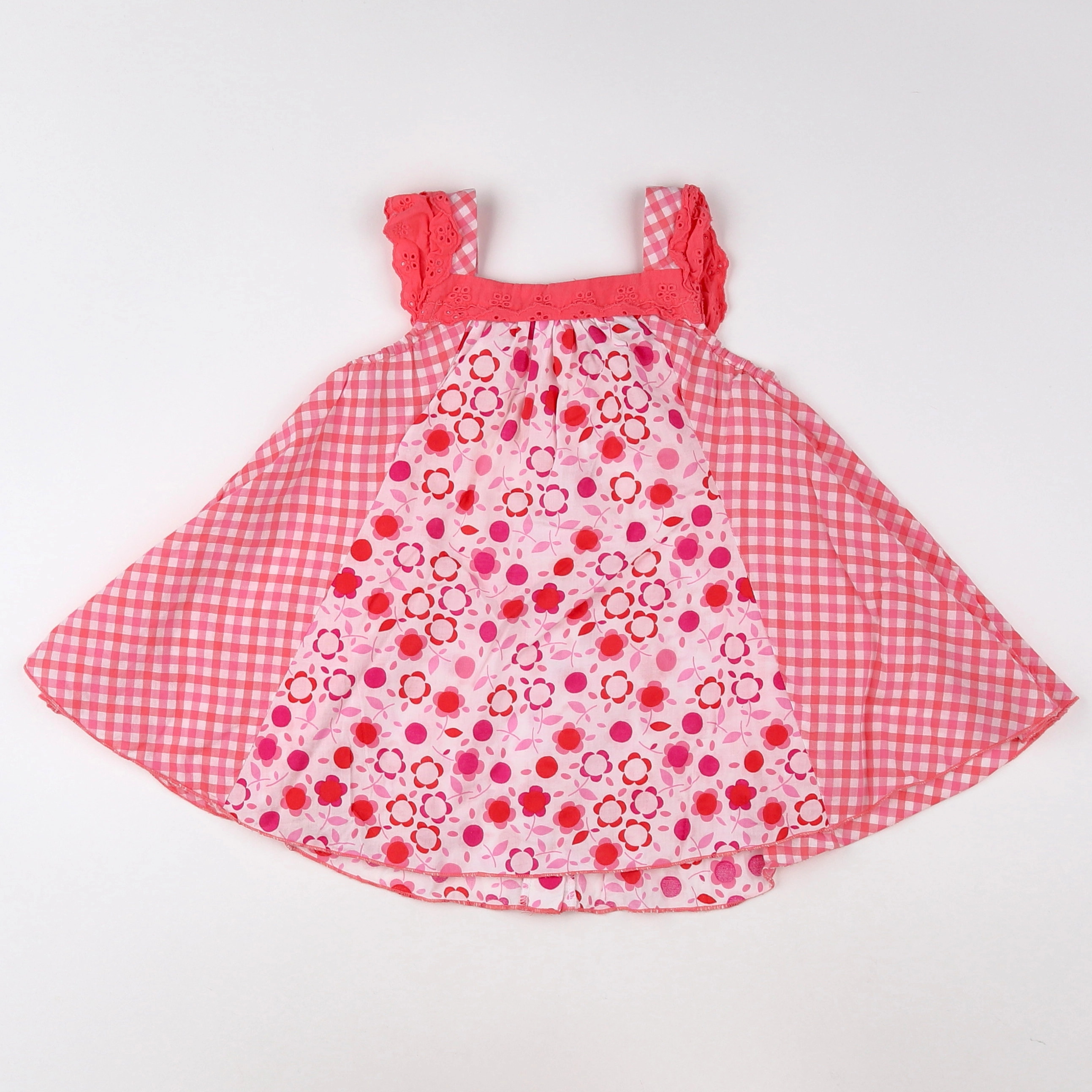 Vertbaudet - blouse blanc, rose - 2 ans