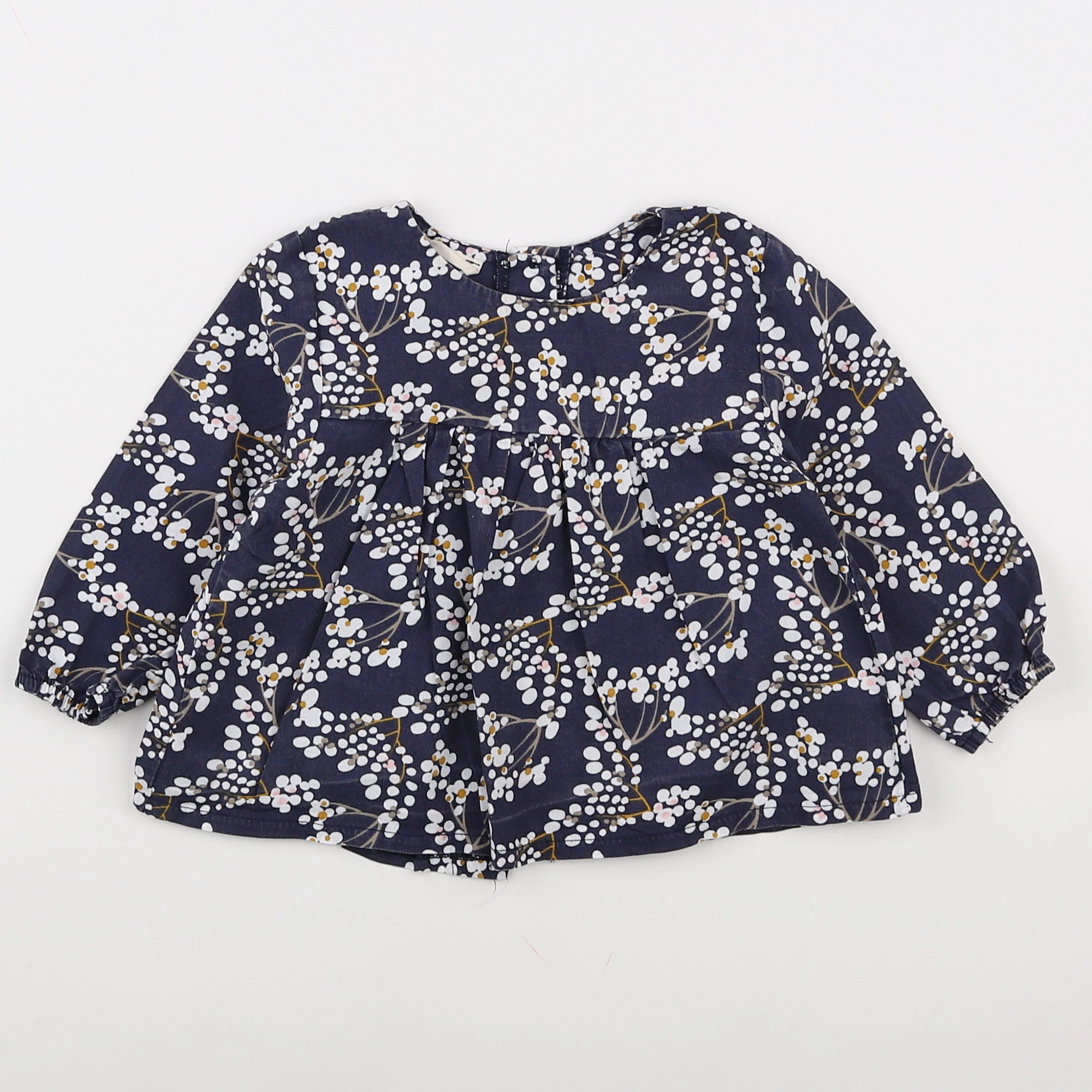 Little Cigogne - blouse bleu - 12 mois