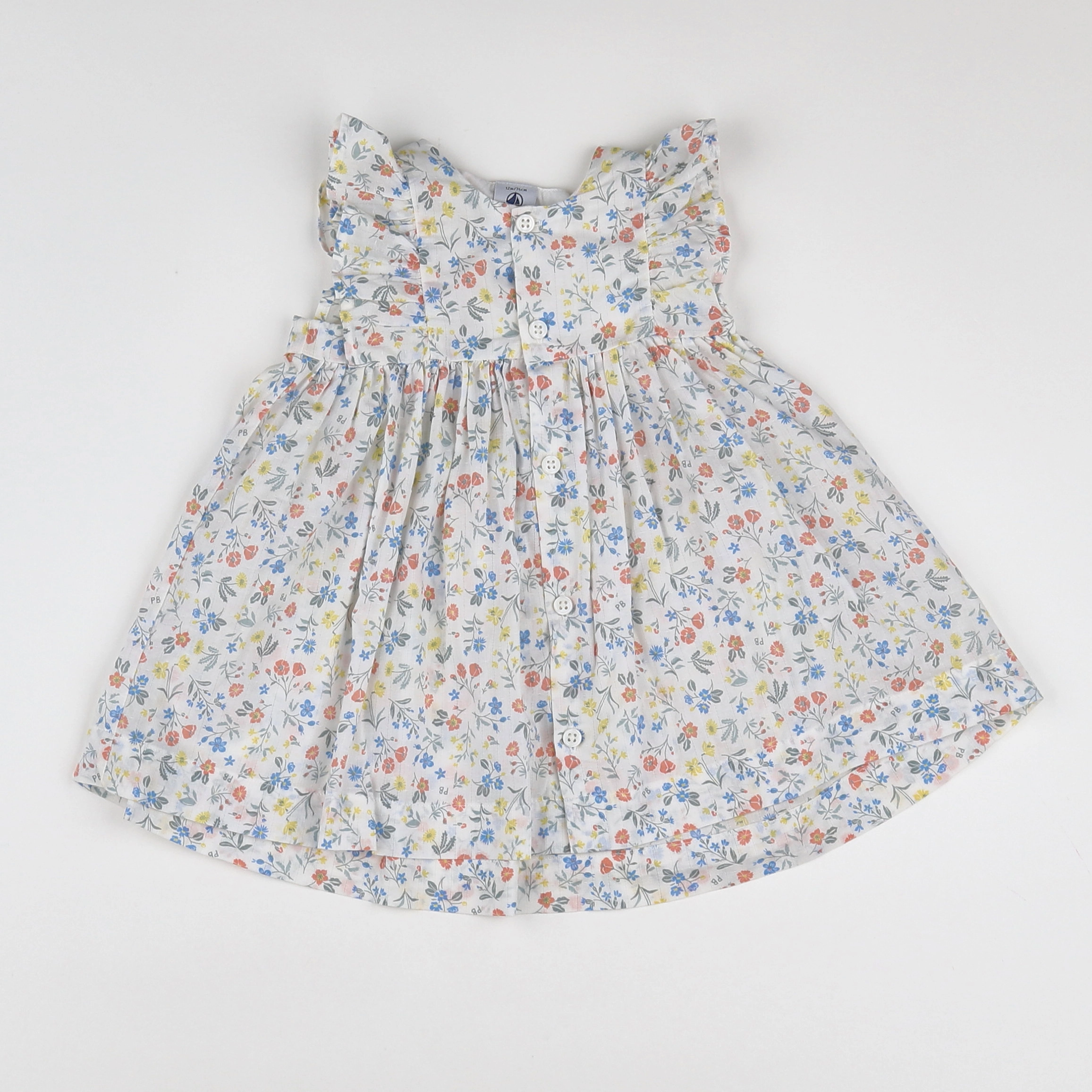 Petit Bateau - robe multicolore - 12 mois