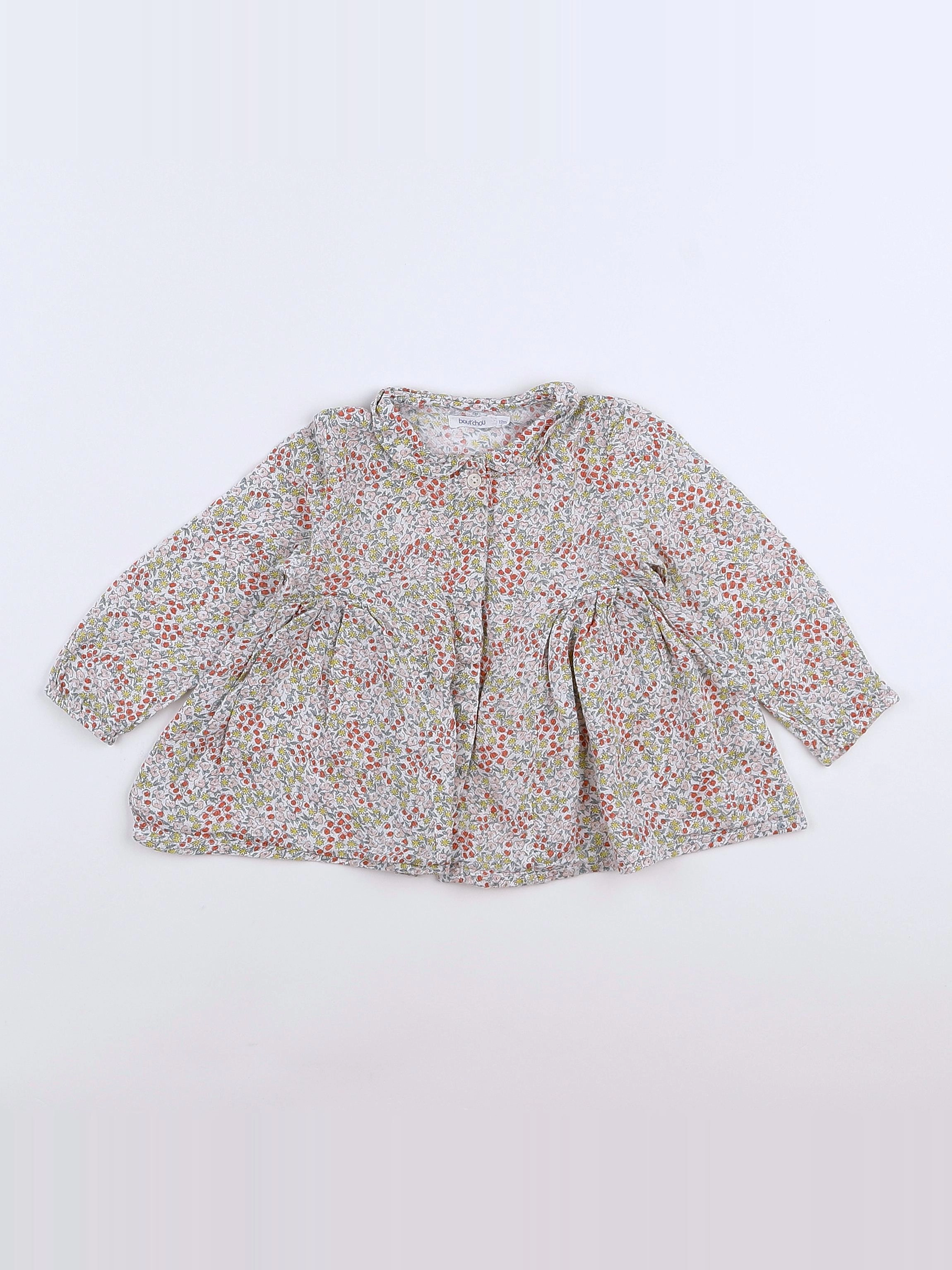 Boutchou - blouse multicolore - 12 mois