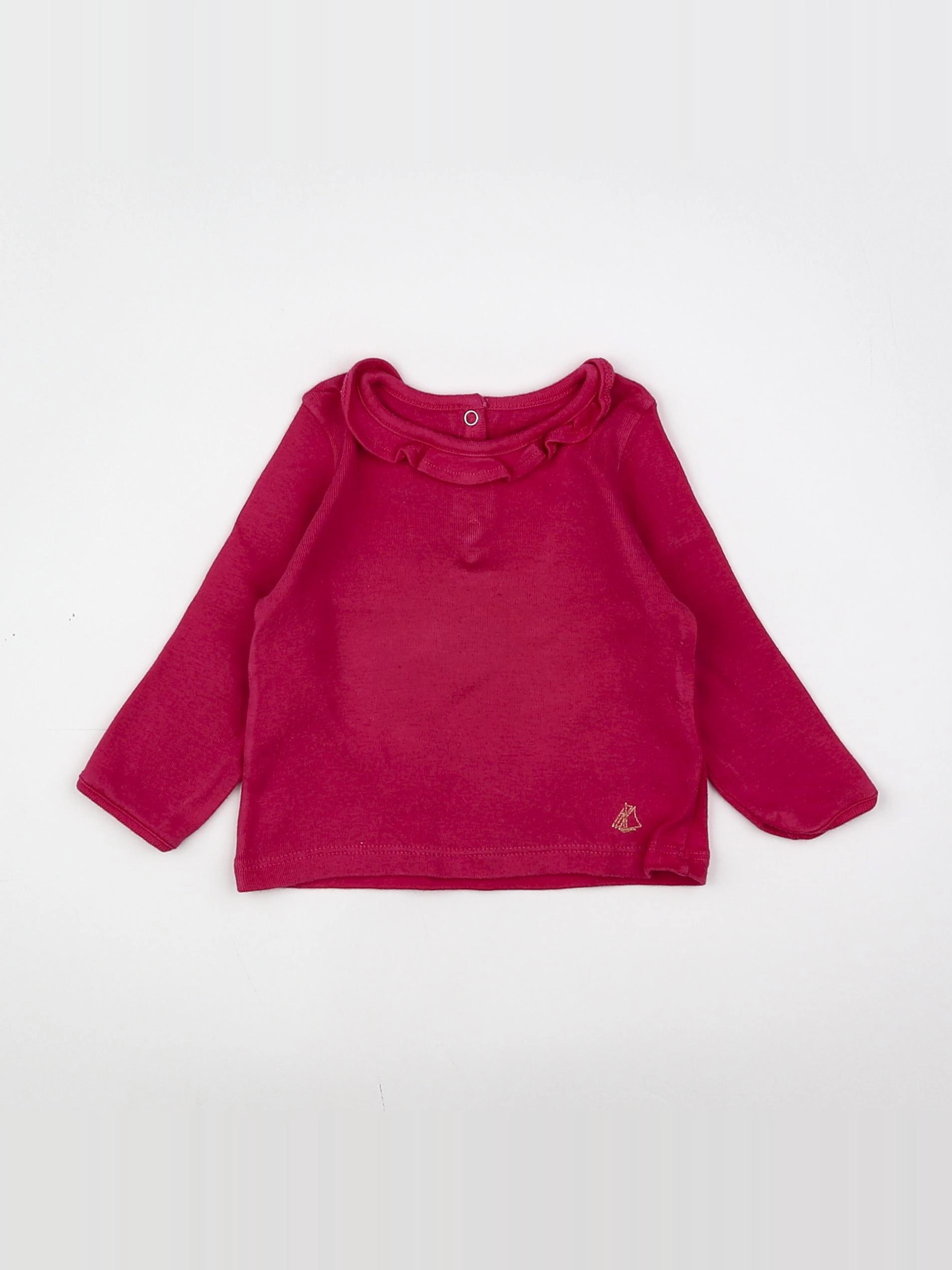 Petit Bateau - tee-shirt rose - 6 mois