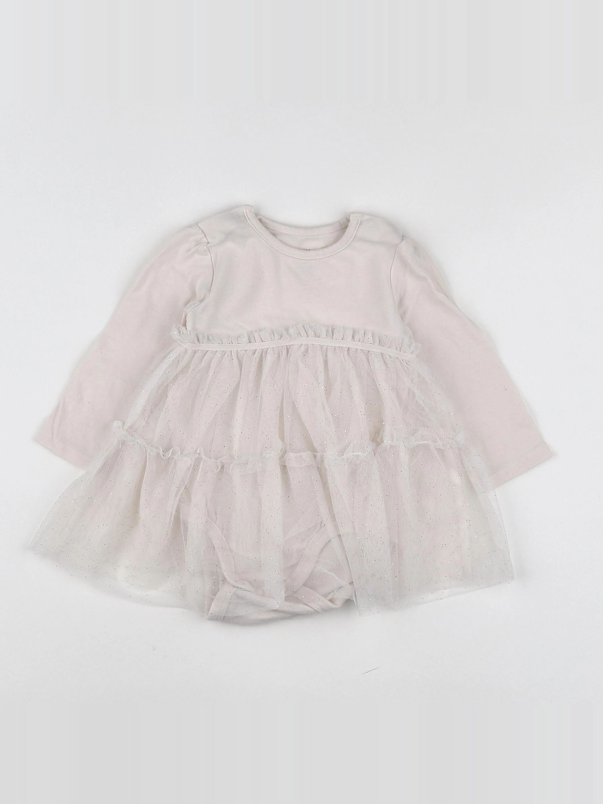 H&M - body robe beige - 3/6 mois