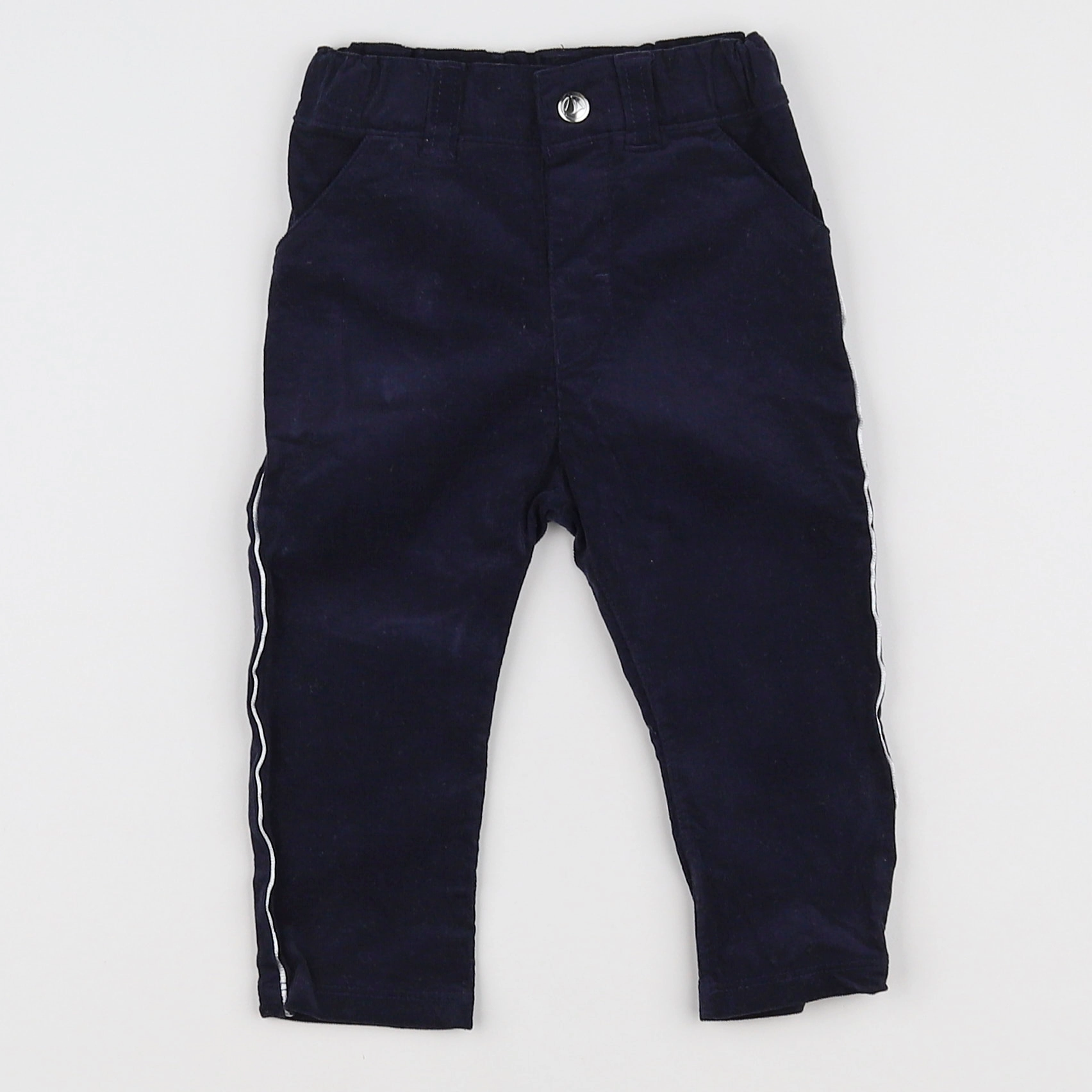 Petit Bateau - pantalon bleu - 12 mois