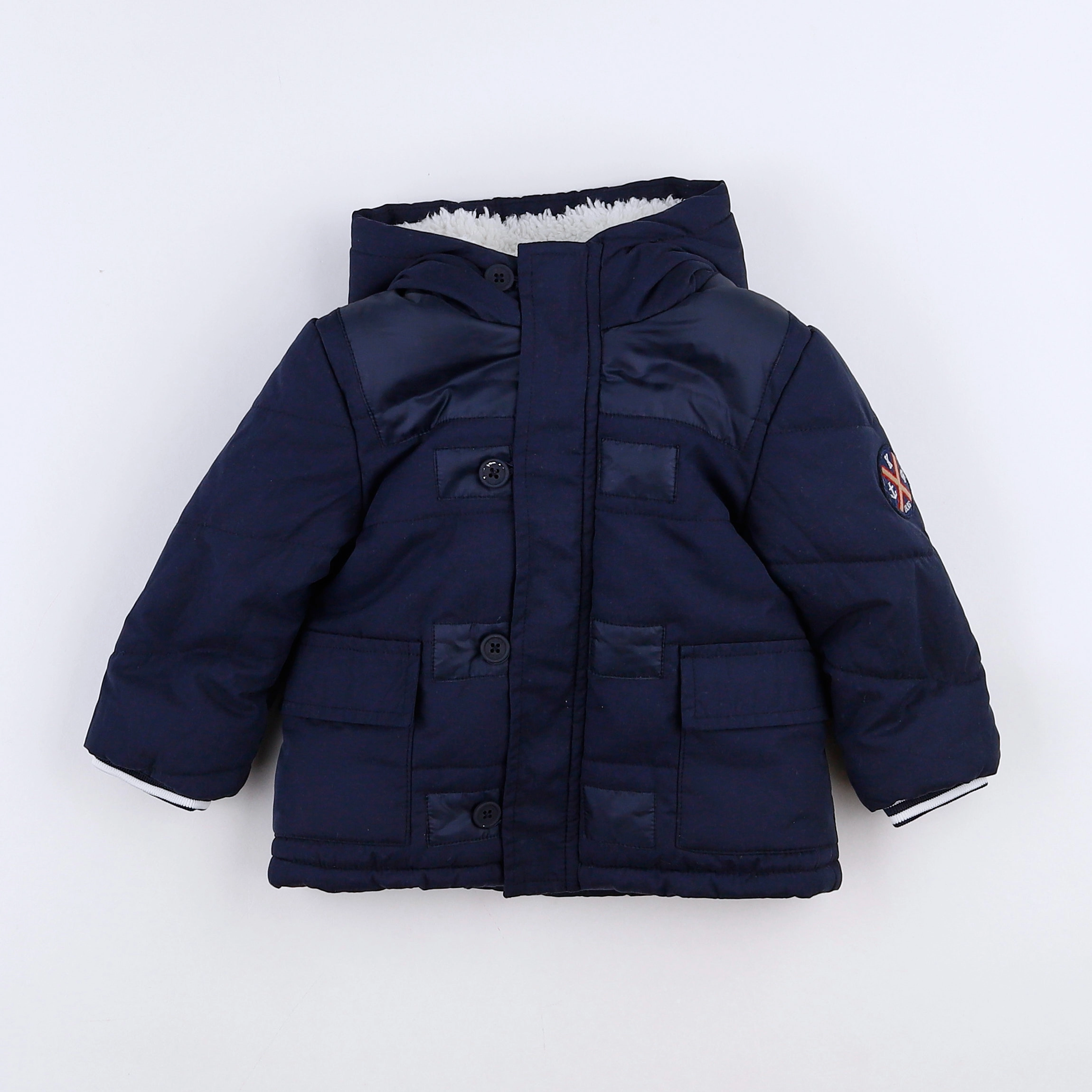 IKKS - parka bleu - 12 mois