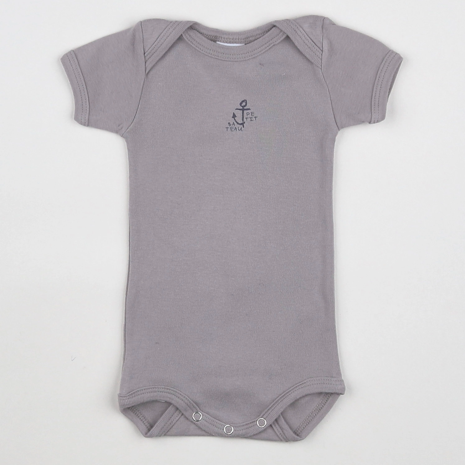 Petit Bateau - body gris - 3 mois