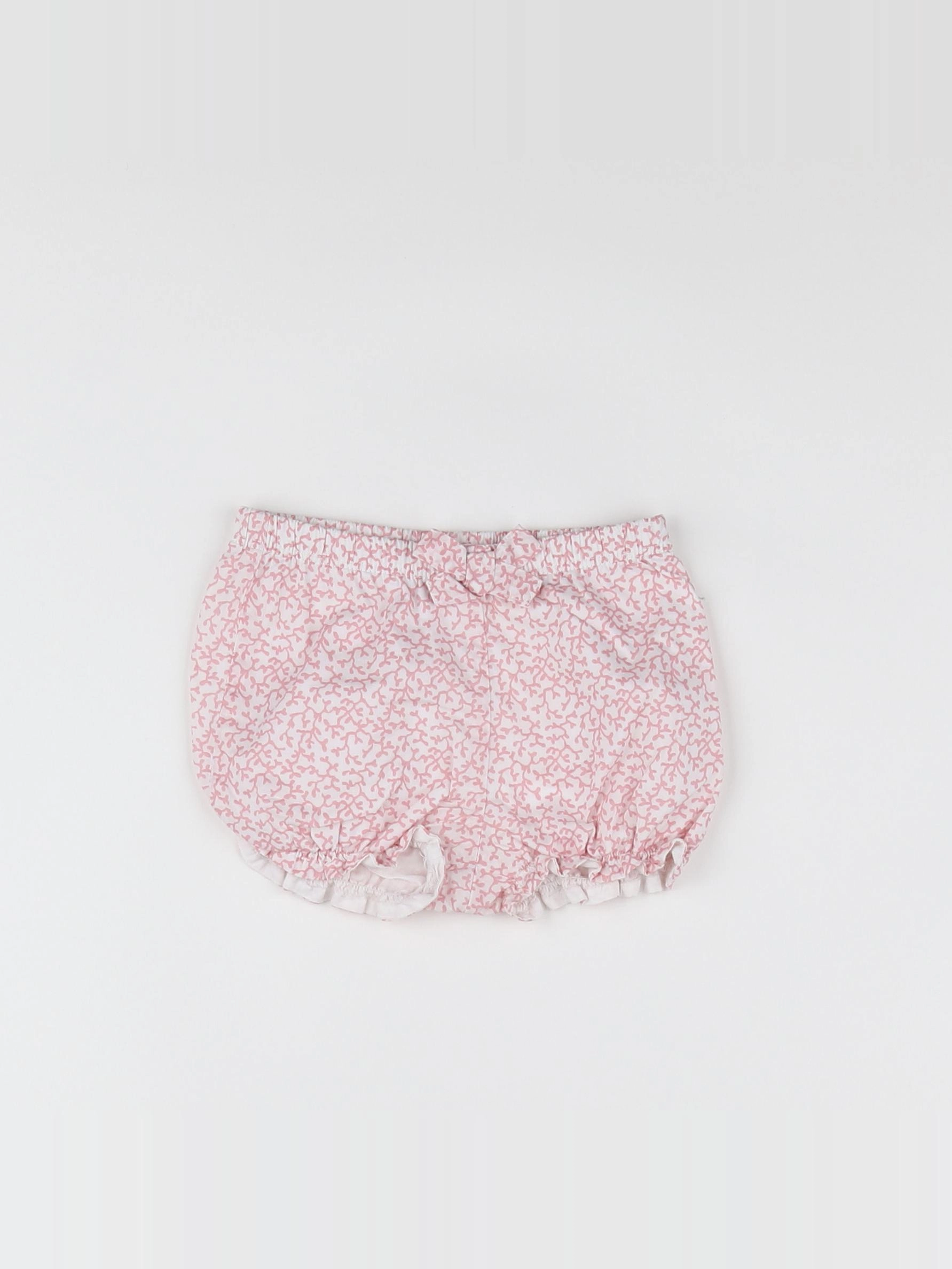 Absorba - short blanc, rose - 12 mois