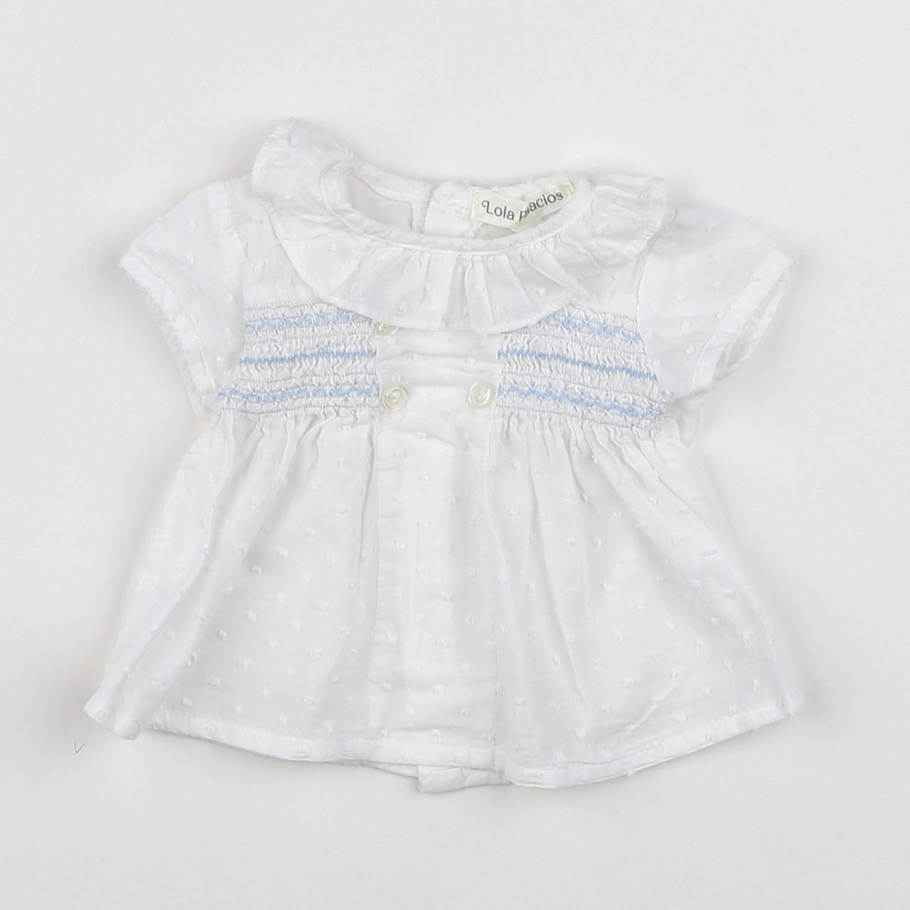 Lola Palacios - blouse blanc, bleu - 1 mois