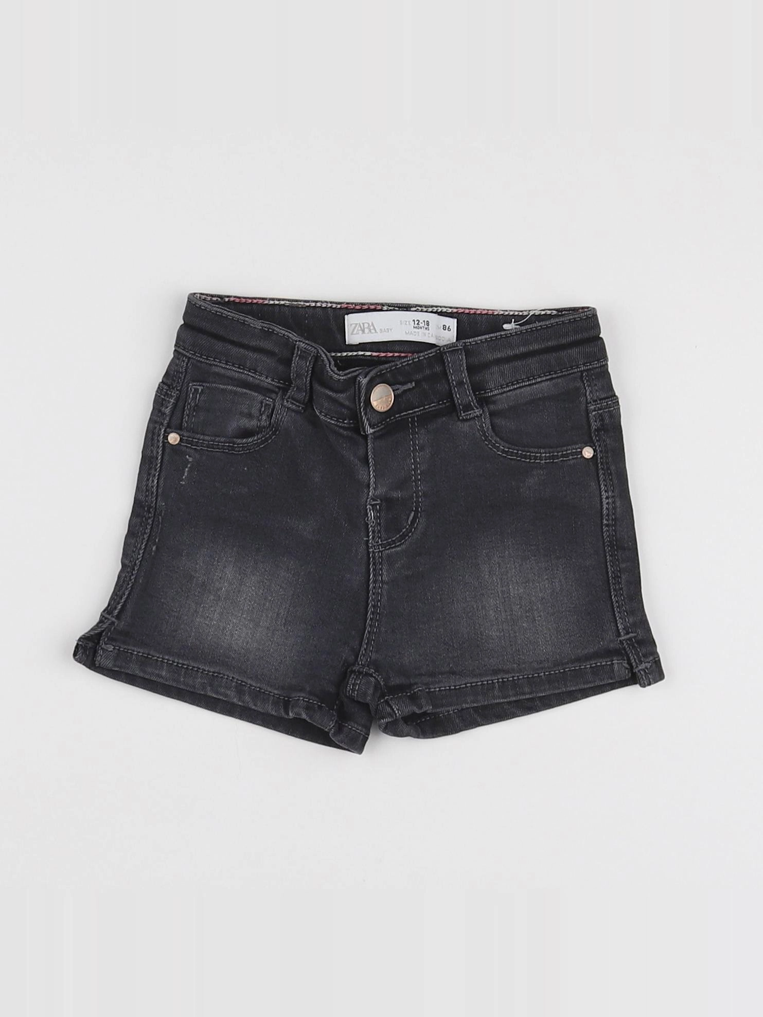 Zara - short noir - 12/18 mois