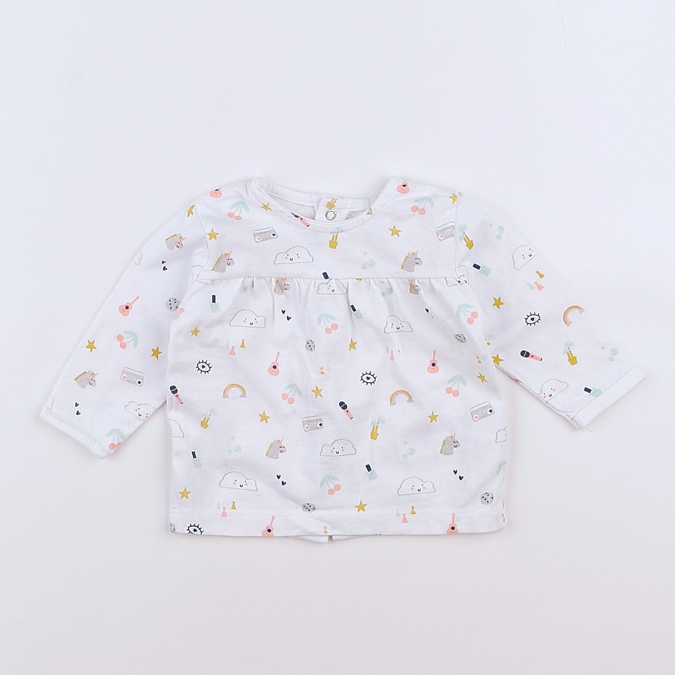 Vertbaudet - pyjama coton multicolore - 3 mois