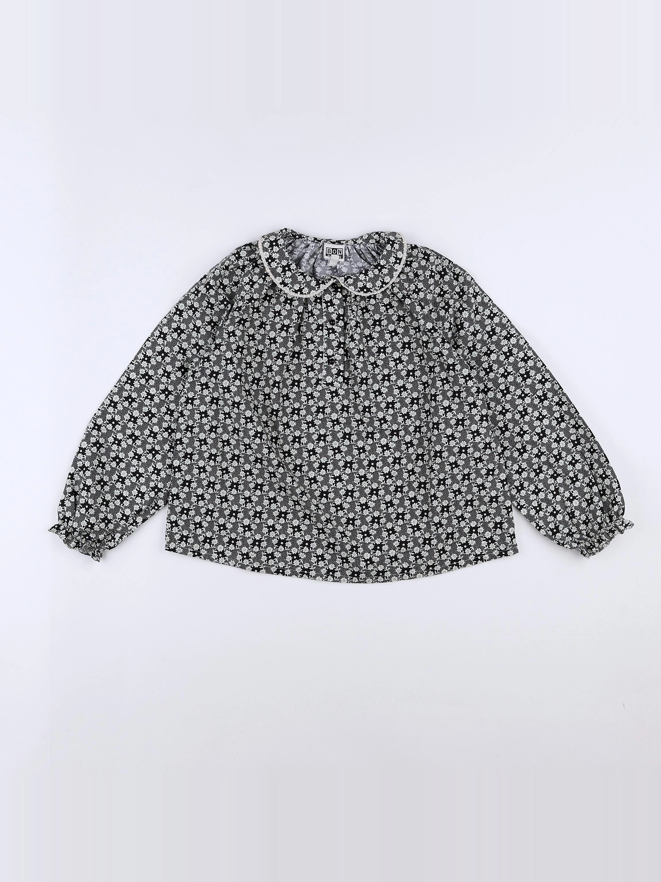 Bonton - blouse noir, blanc - 6 ans