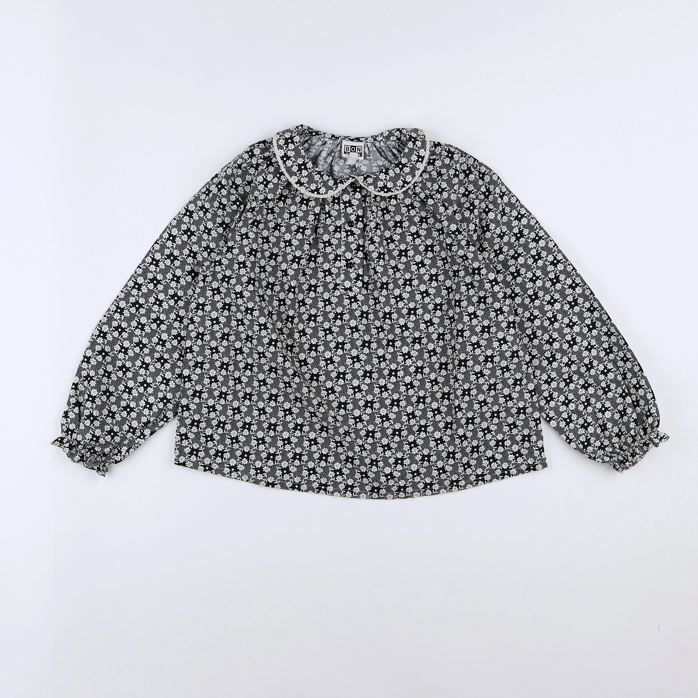 Bonton - blouse noir, blanc - 6 ans