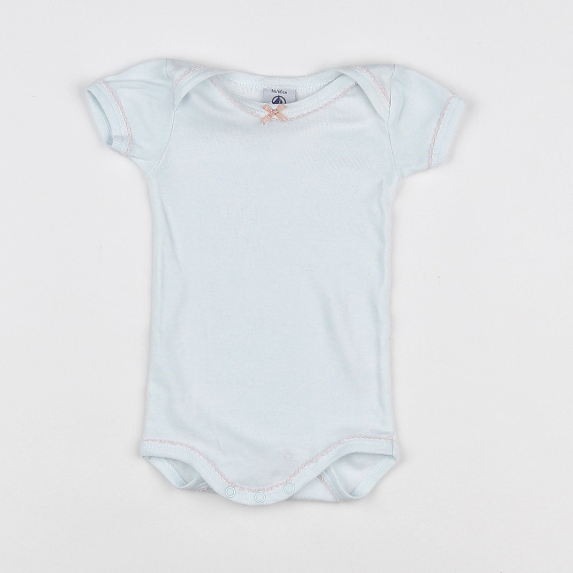 Petit Bateau - body bleu - 3 mois
