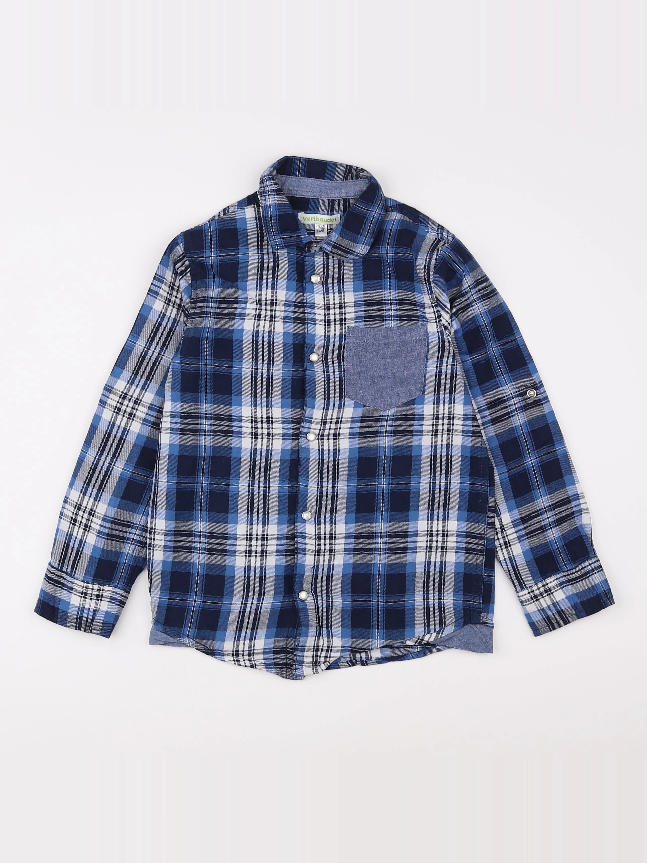 Vertbaudet - chemise bleu - 8 ans