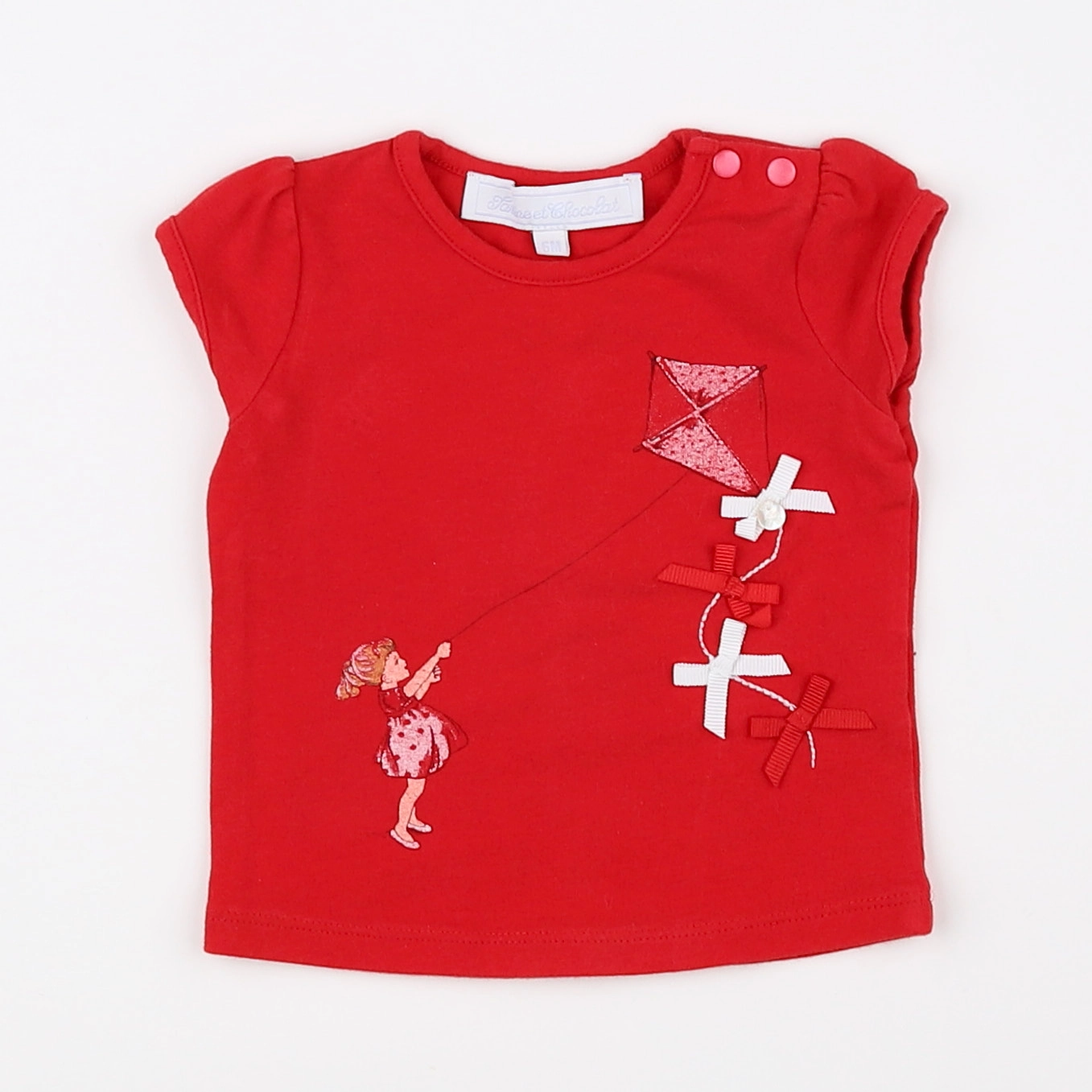 Tartine & Chocolat - tee-shirt rouge - 6 mois