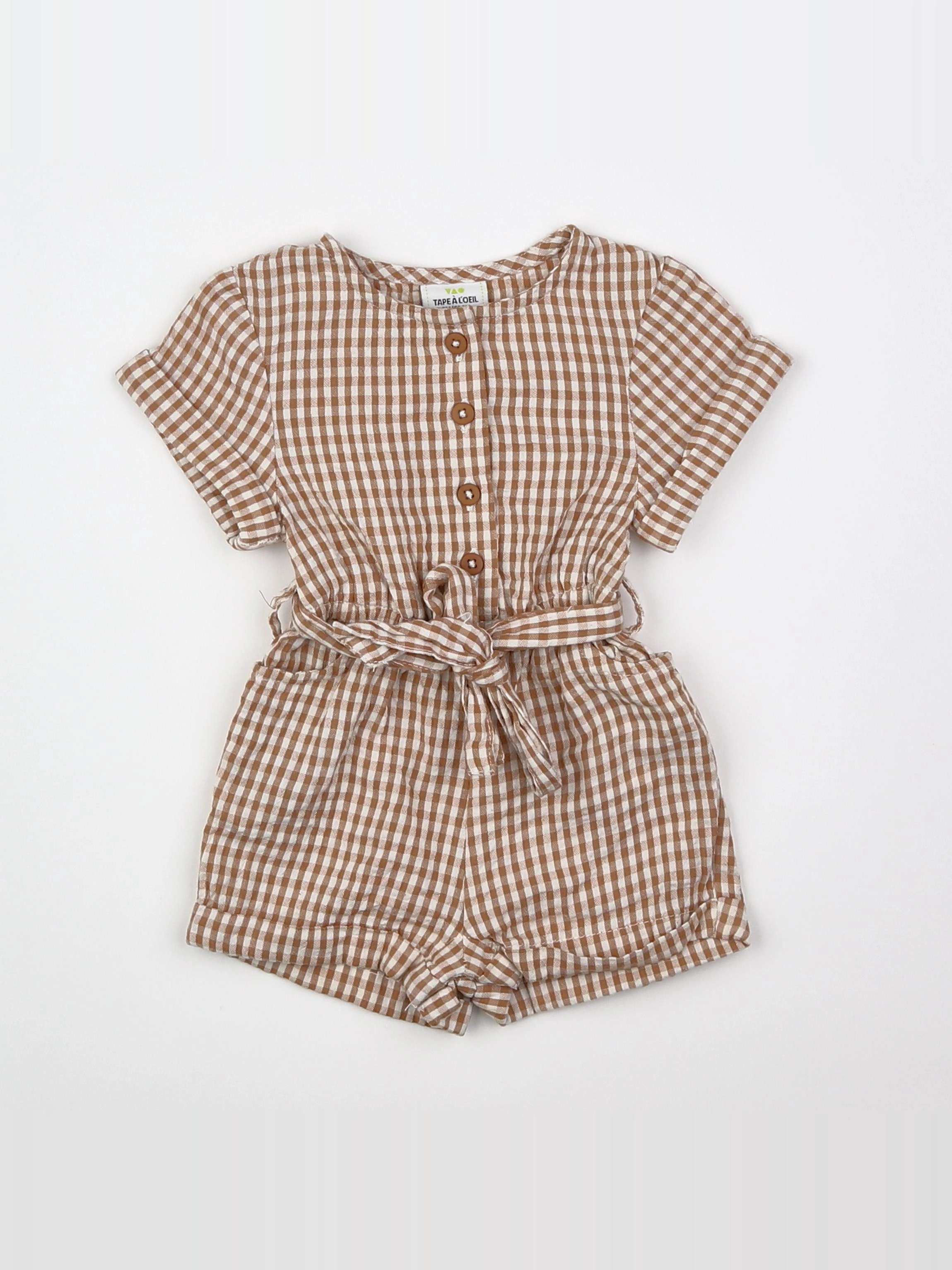 Tape à l'oeil - combinaison marron - 3 mois