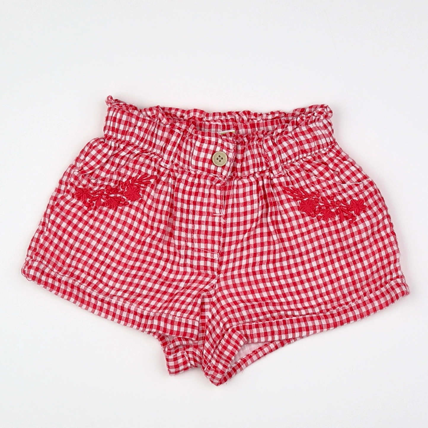 Tape à l'oeil - short blanc, rouge - 6 mois